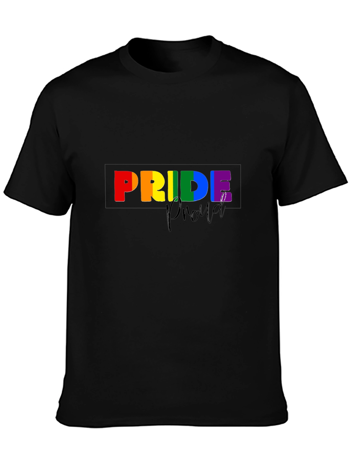 Pride Proud Graphic Tee - Black