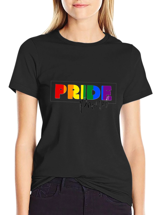 Pride Proud Graphic Tee - Black