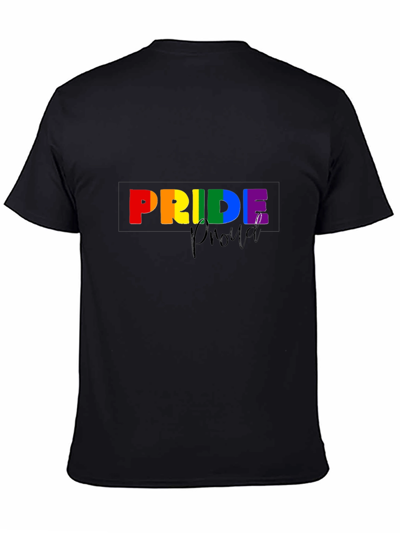 Pride Proud Graphic Tee - Black