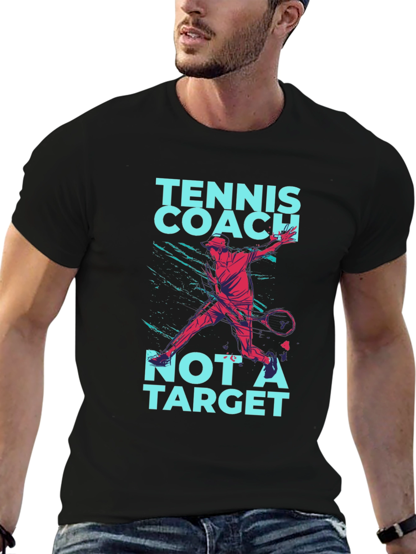 Tennis Coach T-Shirt - Not A Target Tee