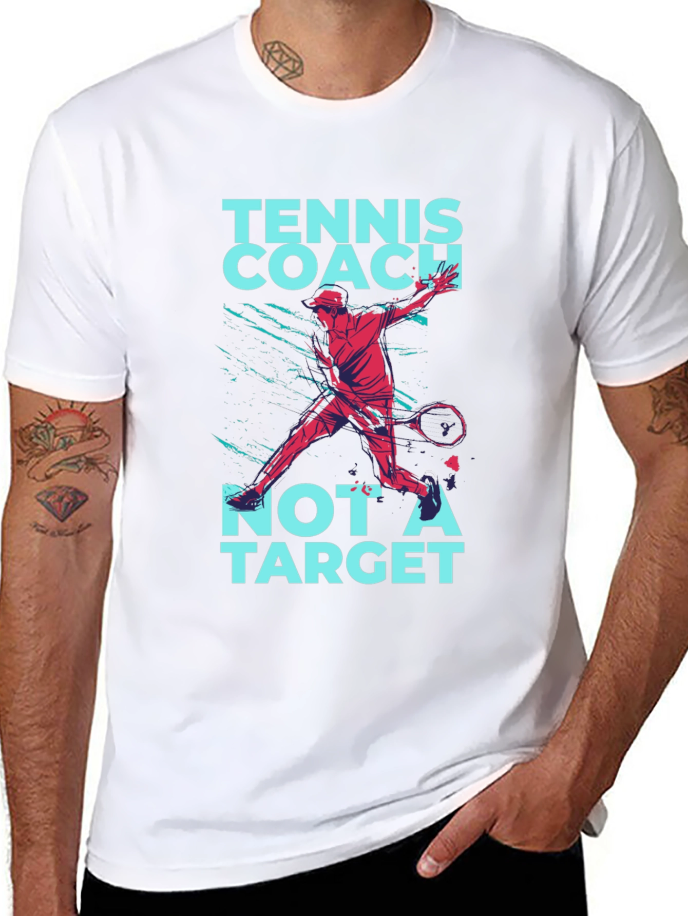 Tennis Coach T-Shirt - Not A Target Tee