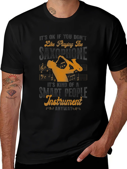 Saxophone Player Graphic Tee - Musical Instrument Lover Shirt