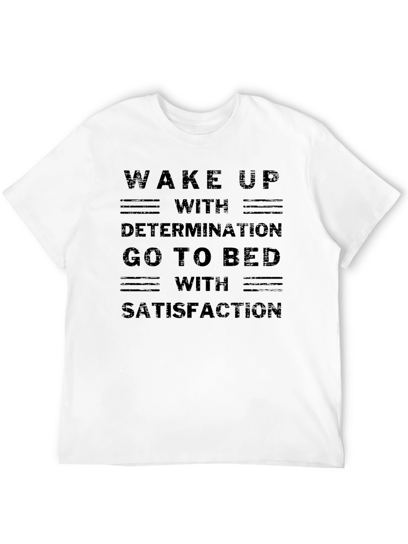 Motivational Wake Up Graphic Black T-Shirt