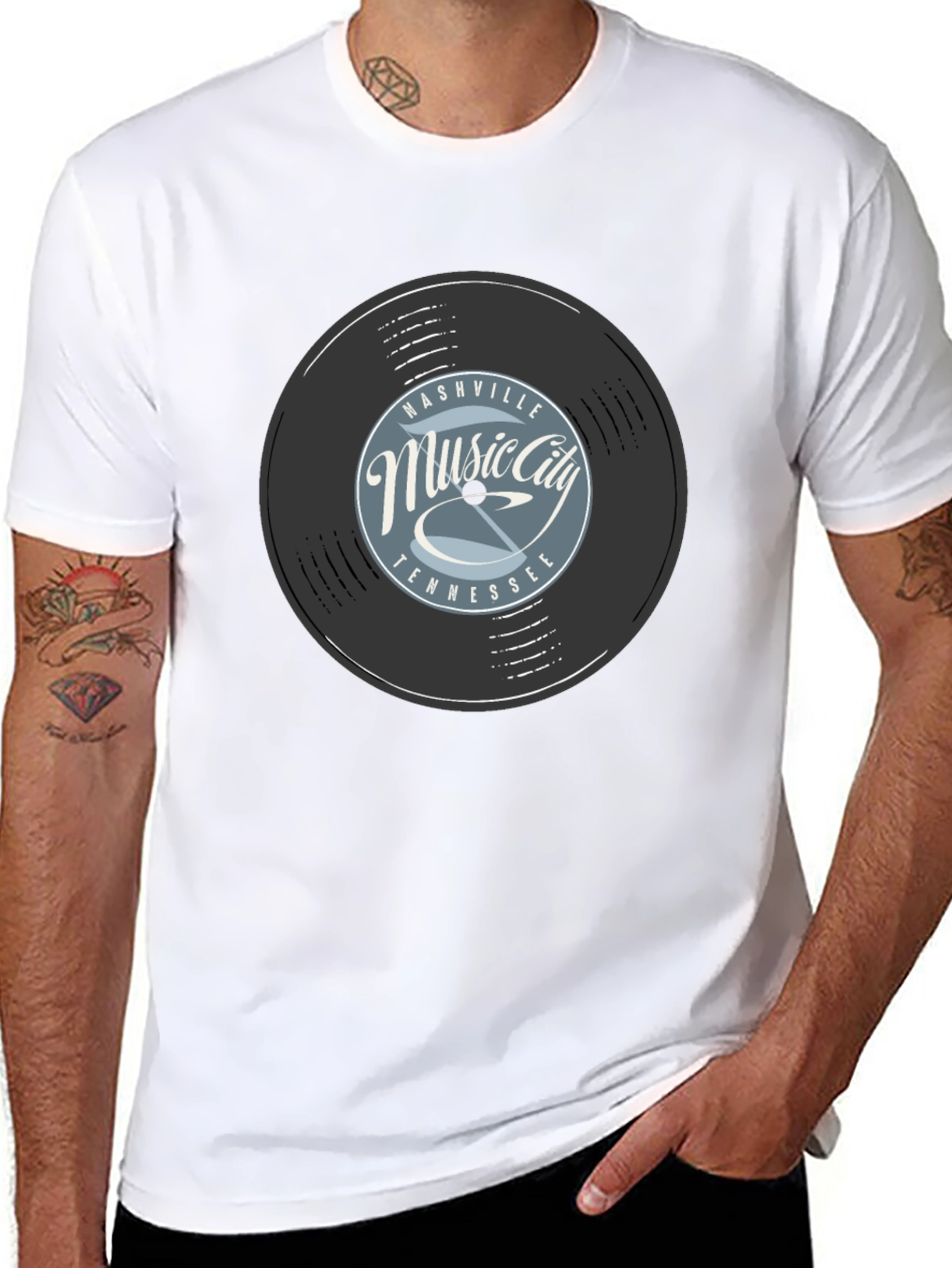 Nashville Music City Record T-Shirt