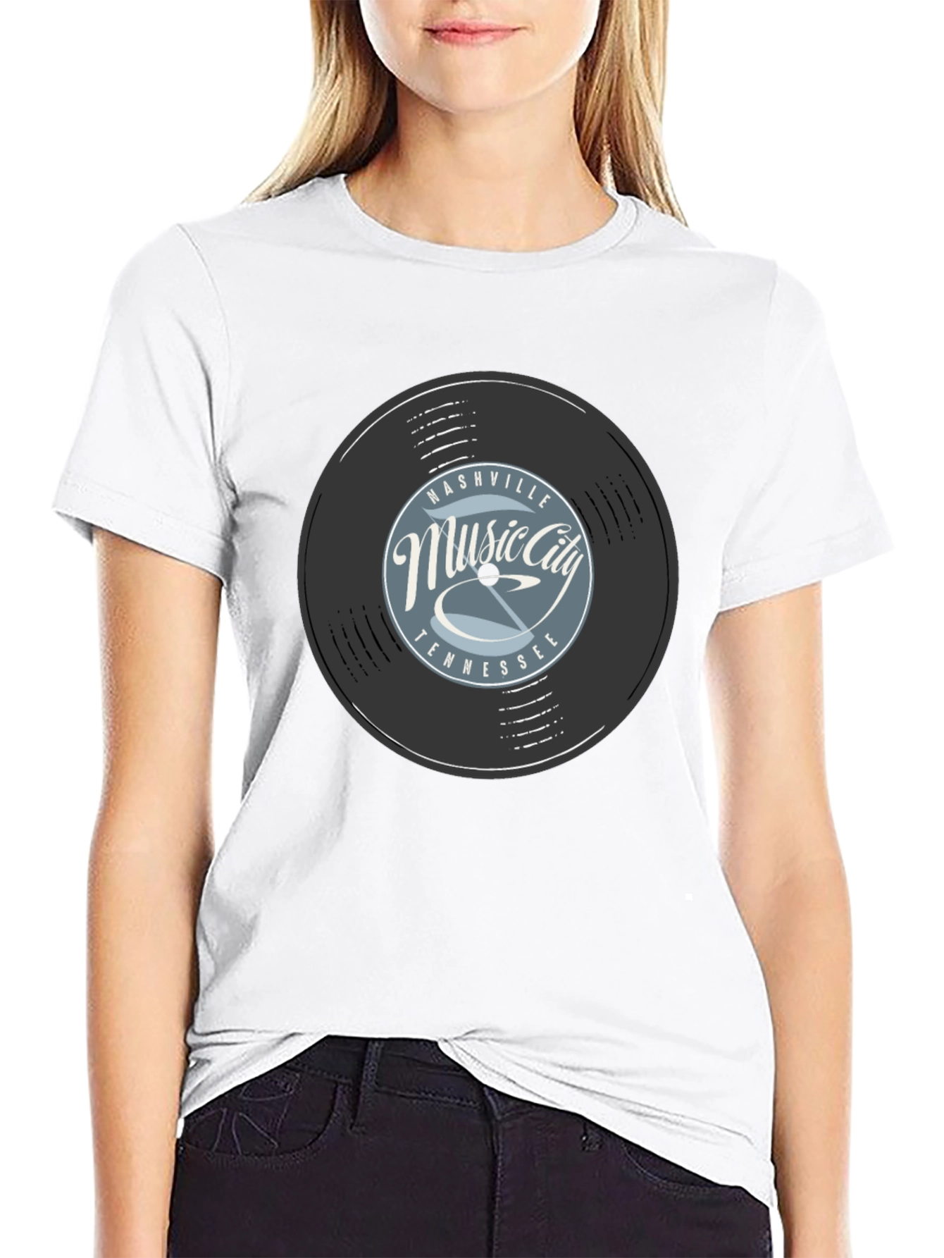 Nashville Music City Record T-Shirt
