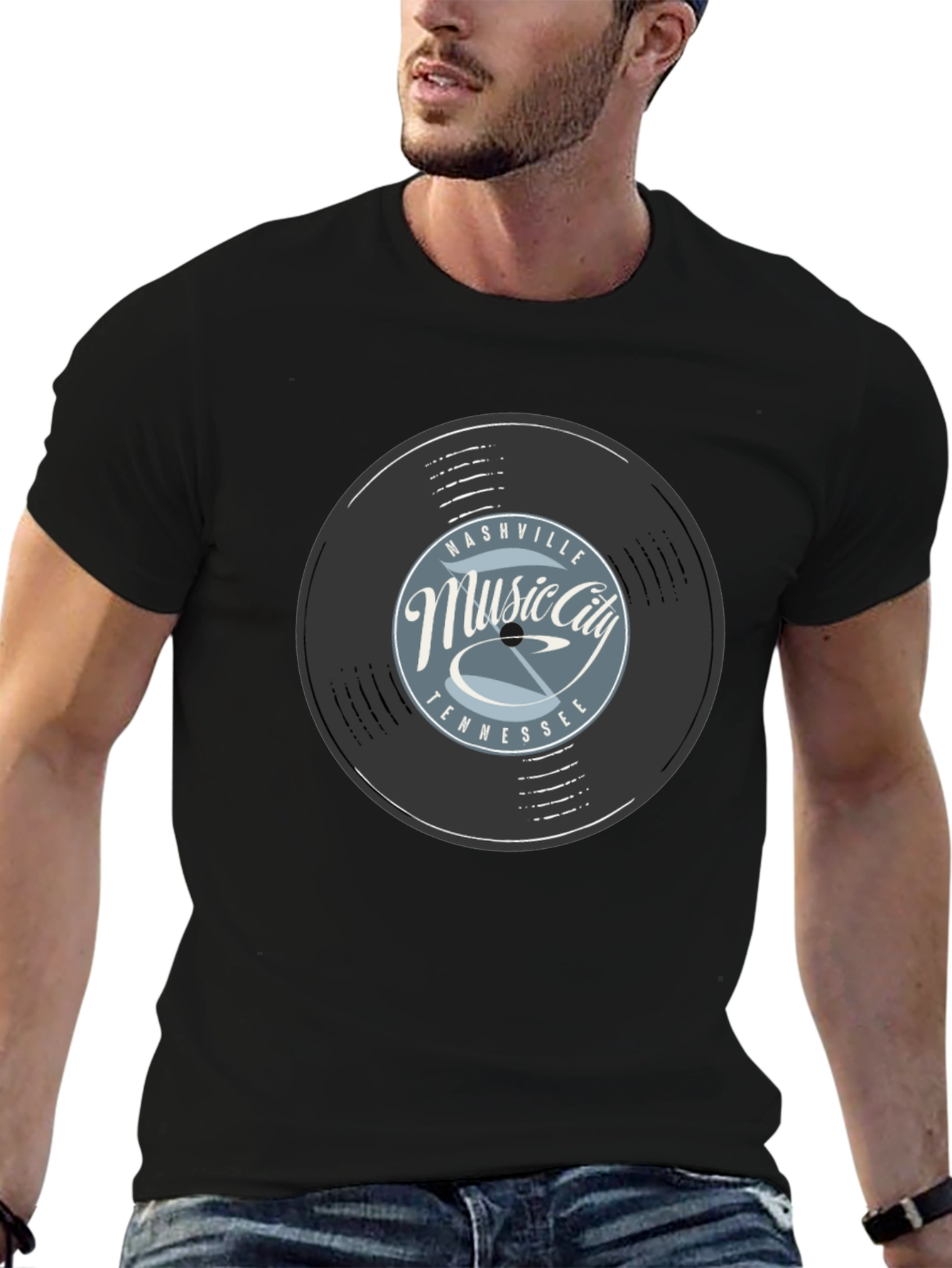 Nashville Music City Record T-Shirt