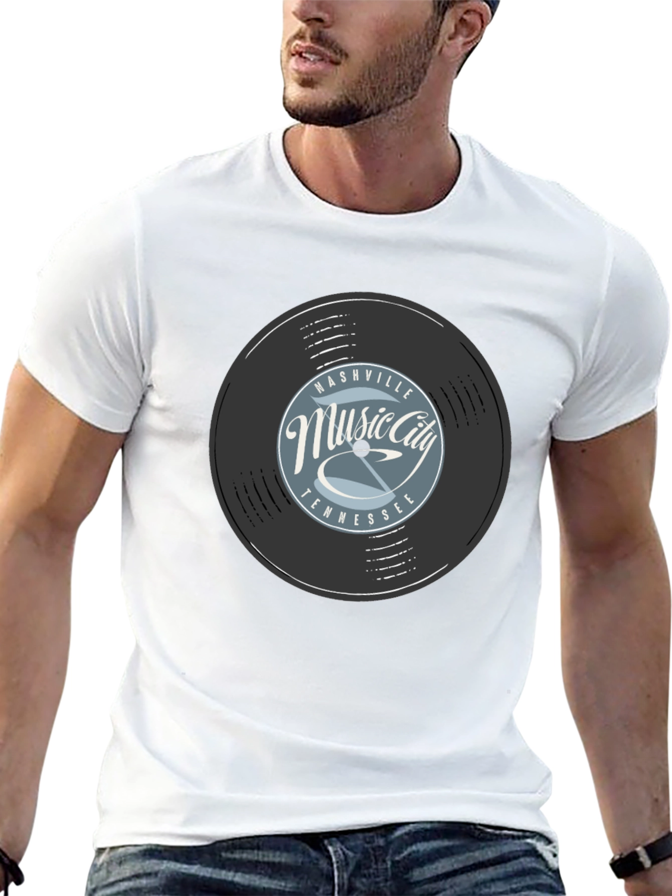 Nashville Music City Record T-Shirt