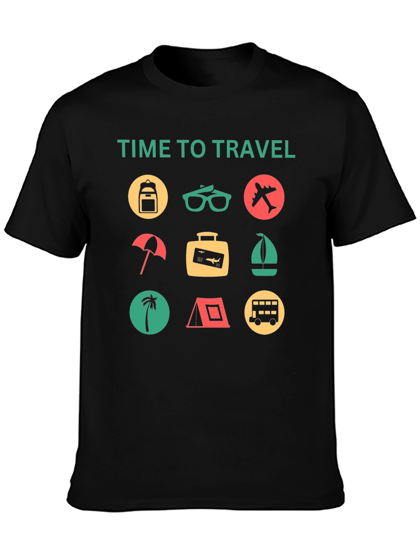 Time to Travel Graphic Tee - Vacation Vibes!