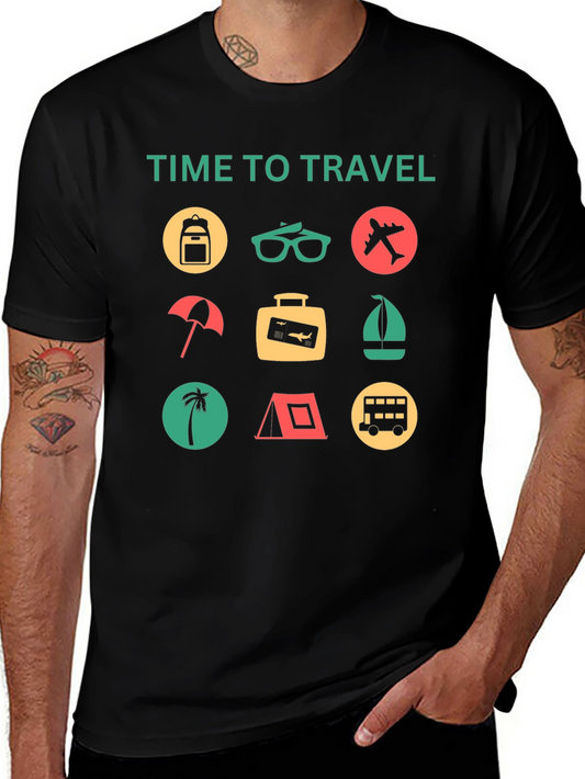 Time to Travel Graphic Tee - Vacation Vibes!