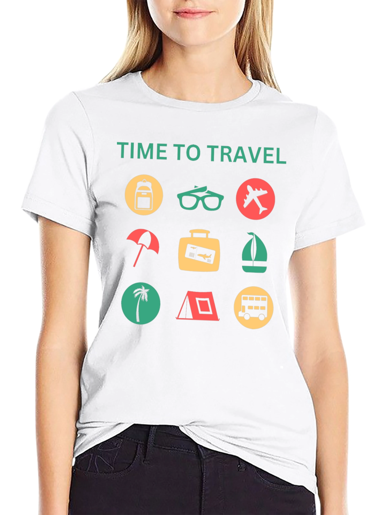 Time to Travel Graphic Tee - Vacation Vibes!