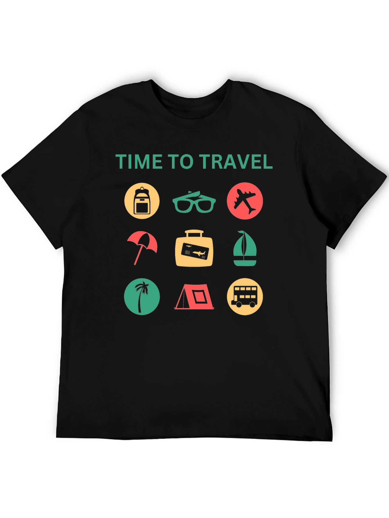 Time to Travel Graphic Tee - Vacation Vibes!