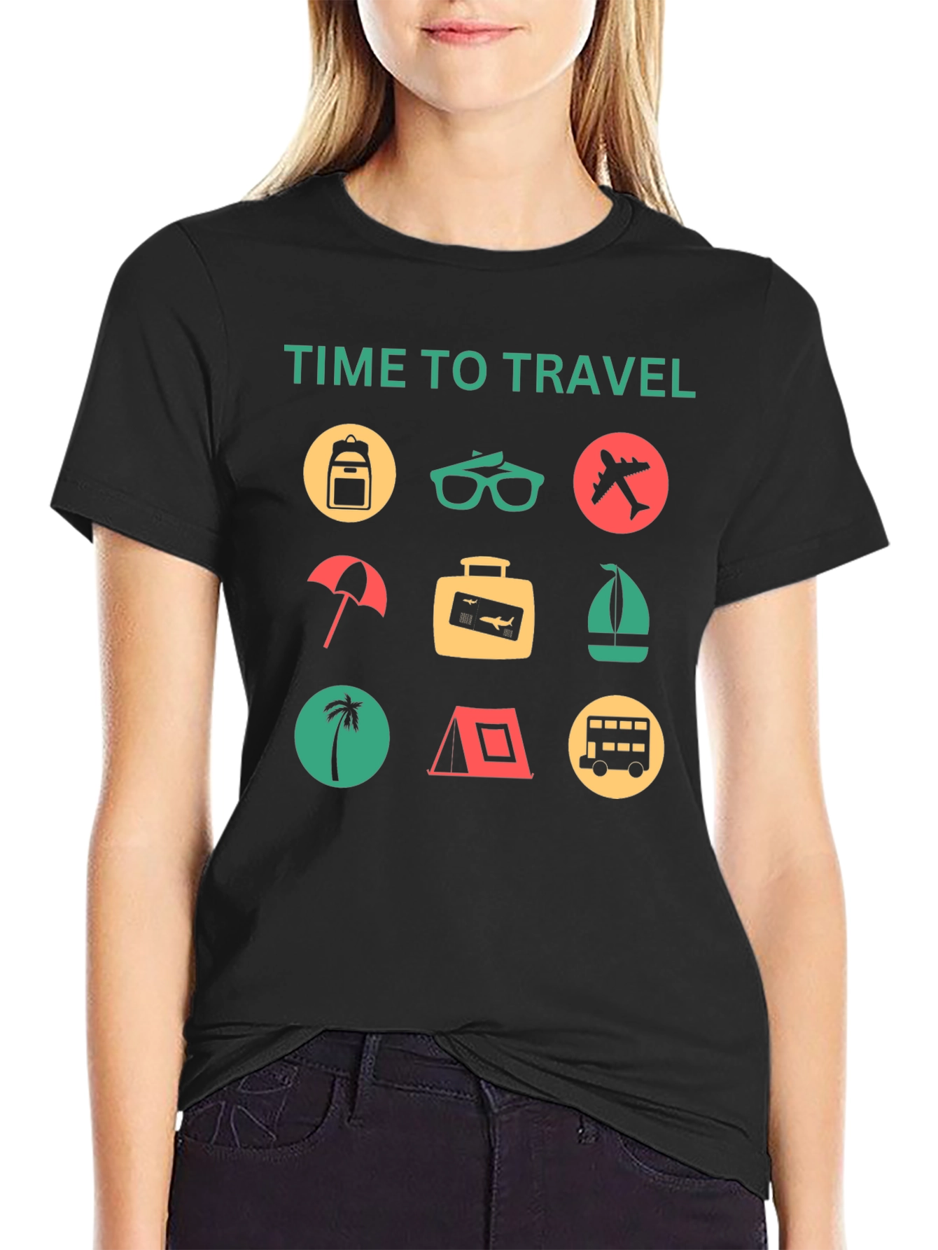Time to Travel Graphic Tee - Vacation Vibes!