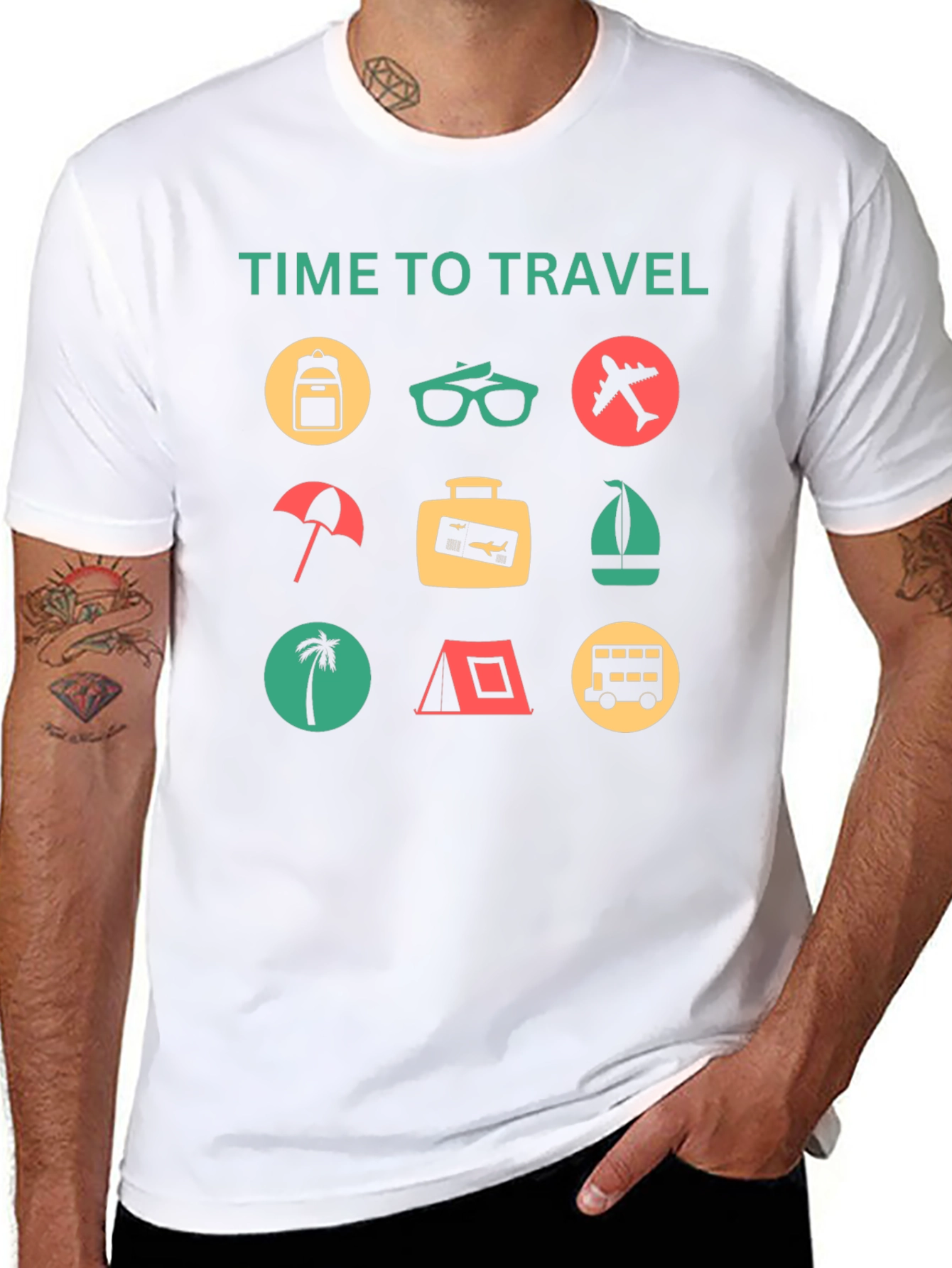 Time to Travel Graphic Tee - Vacation Vibes!
