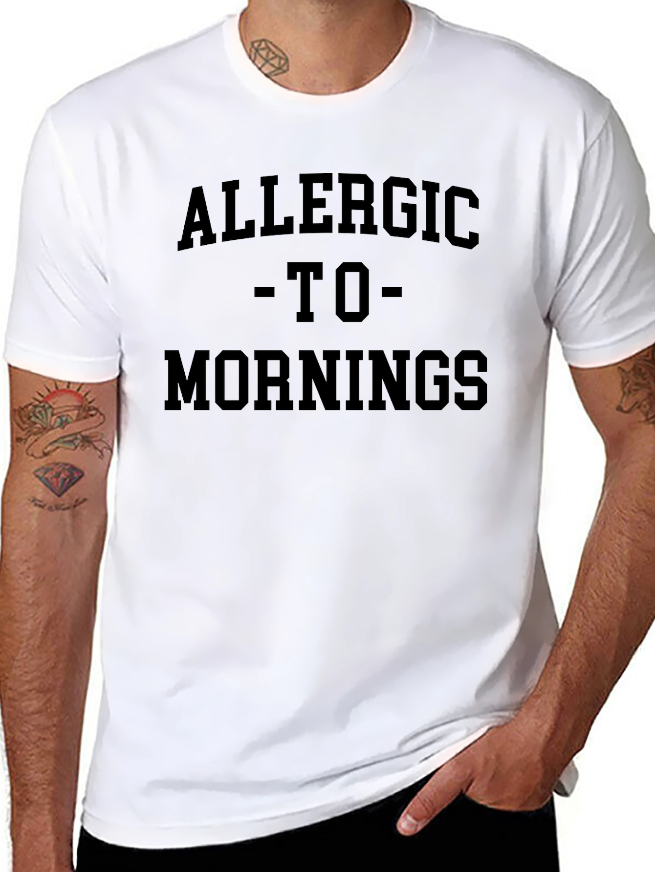 Allergic To Mornings Graphic Tee