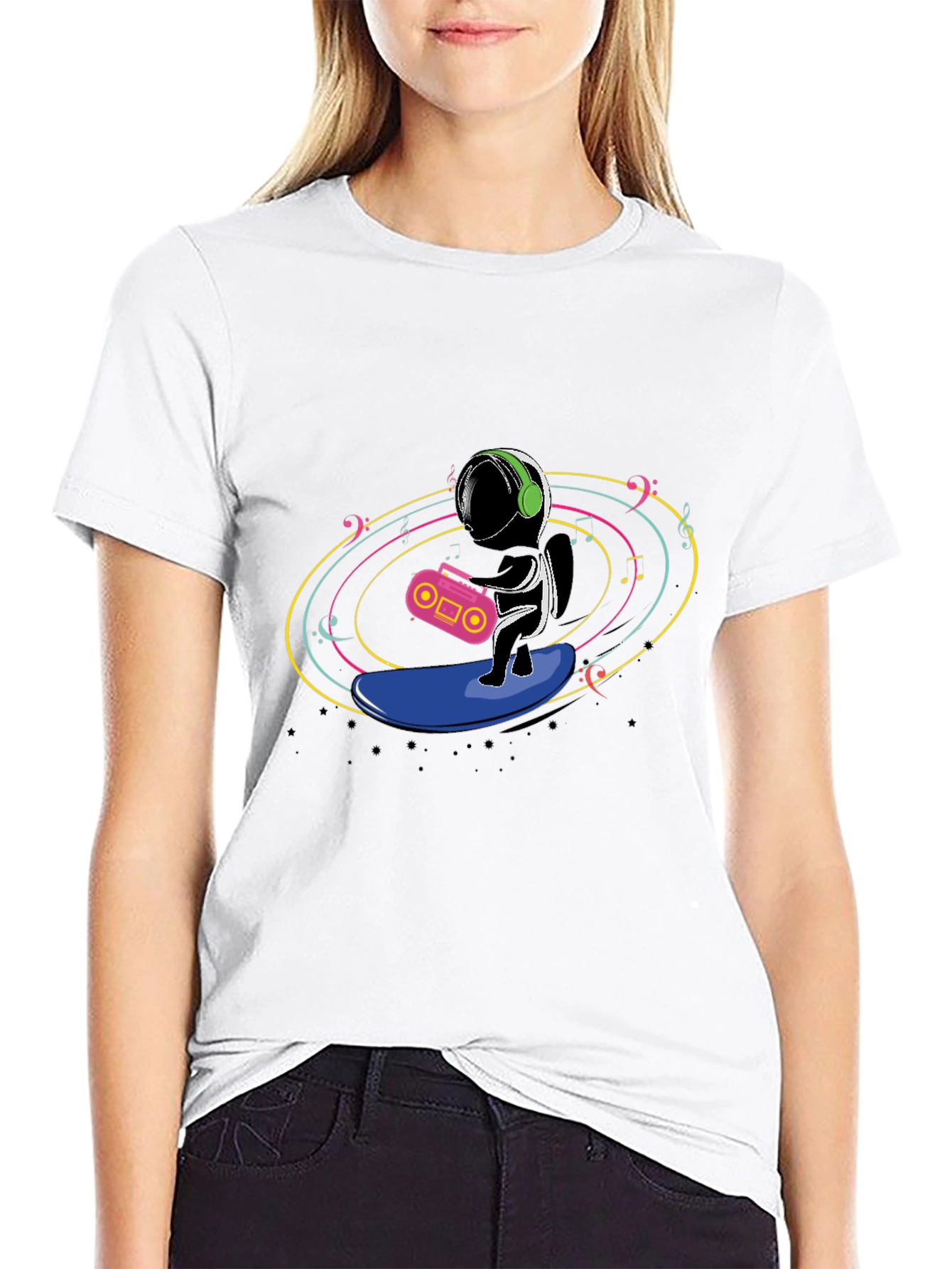 Astronaut Surfing Music T-Shirt