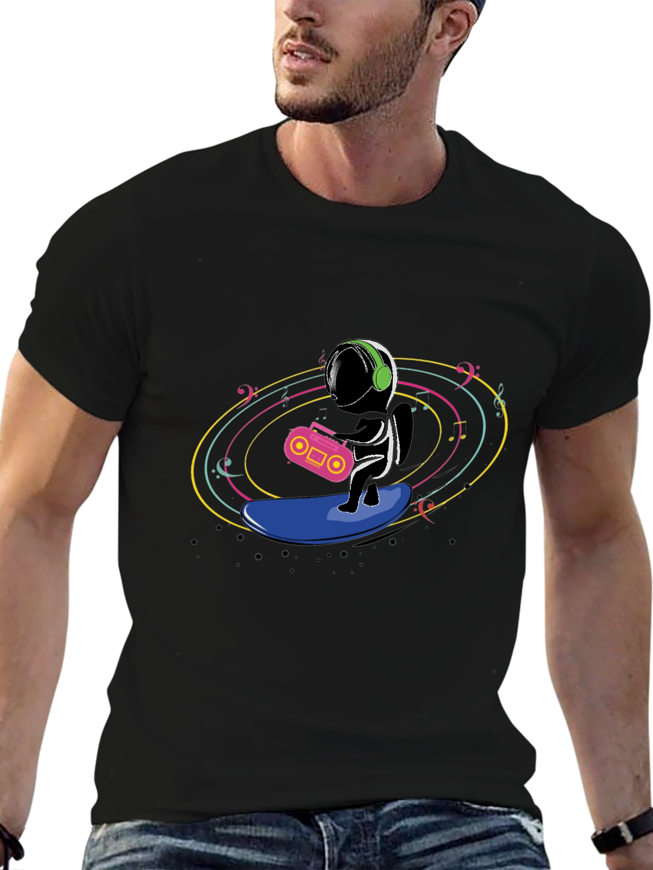 Astronaut Surfing Music T-Shirt