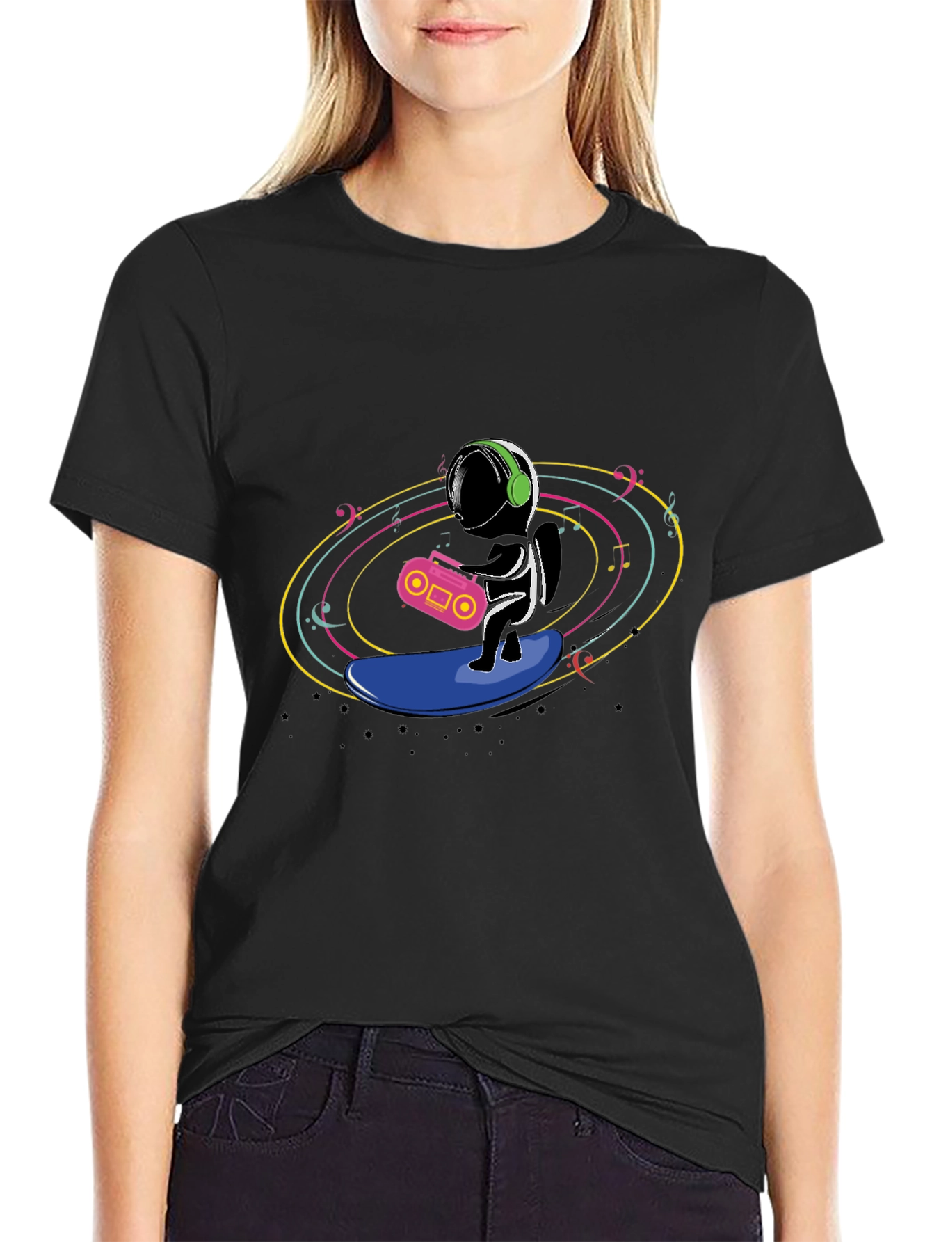 Astronaut Surfing Music T-Shirt