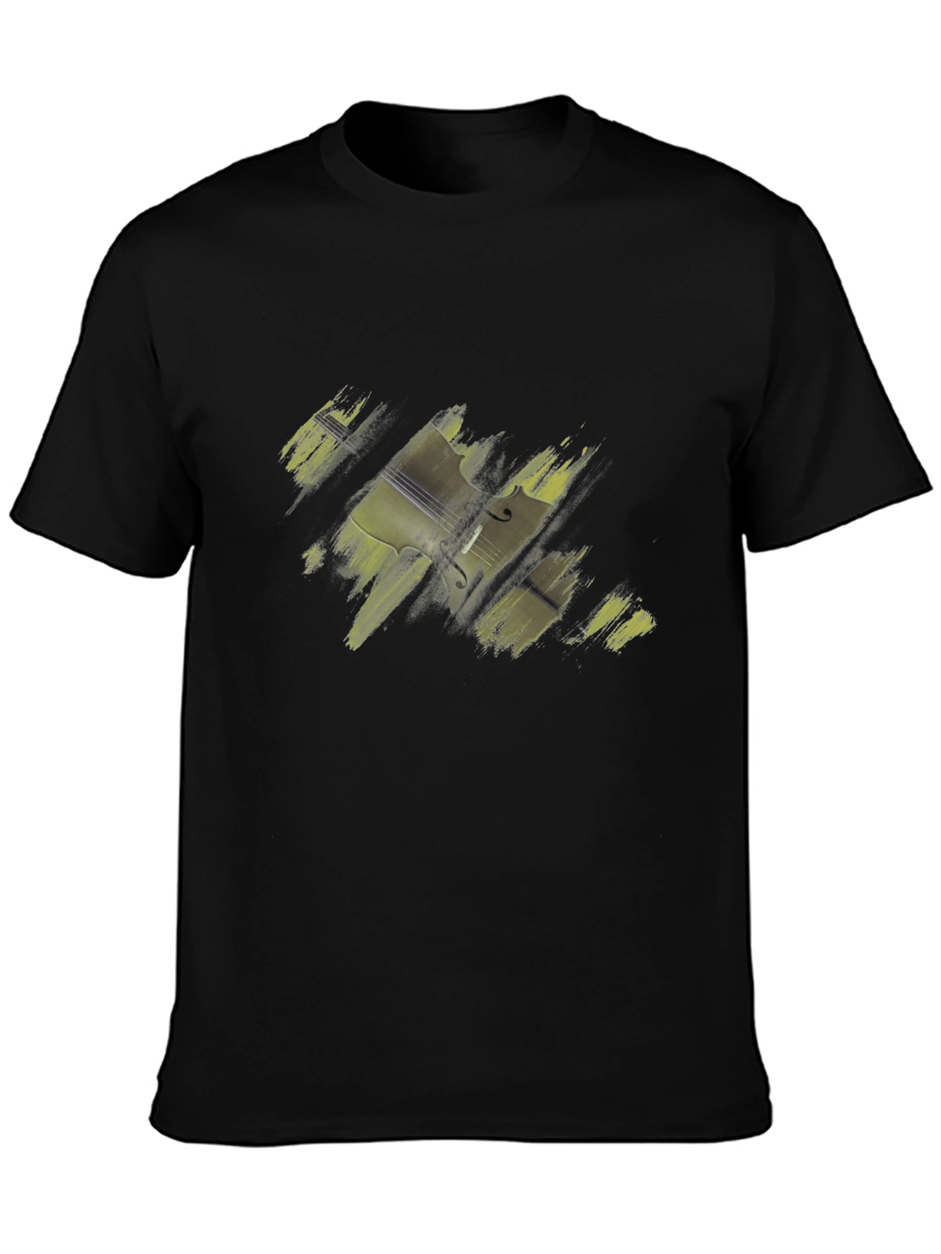 Abstract Cello Graphic Tee - Modern Art Style