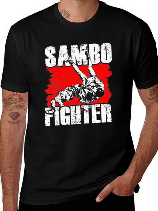 Sambo Fighter Graphic Tee - Black