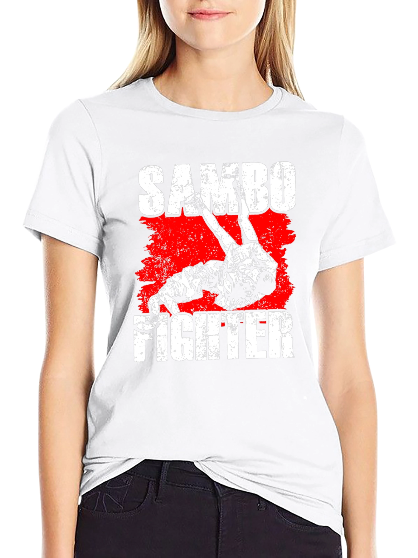 Sambo Fighter Graphic Tee - Black