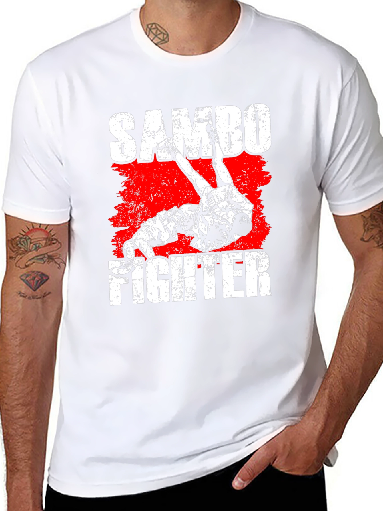 Sambo Fighter Graphic Tee - Black