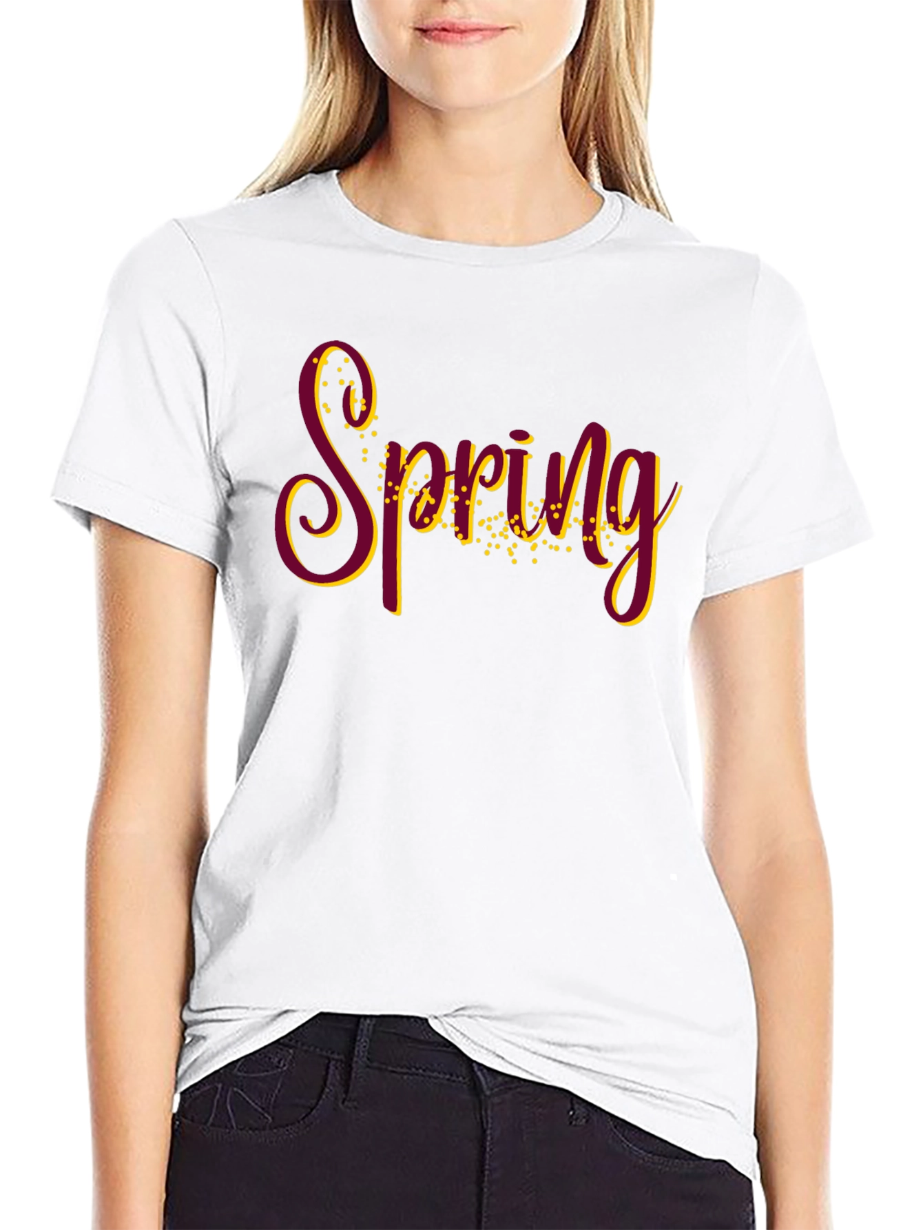 Spring Graphic Tee - Stylish Short Sleeve Shirt