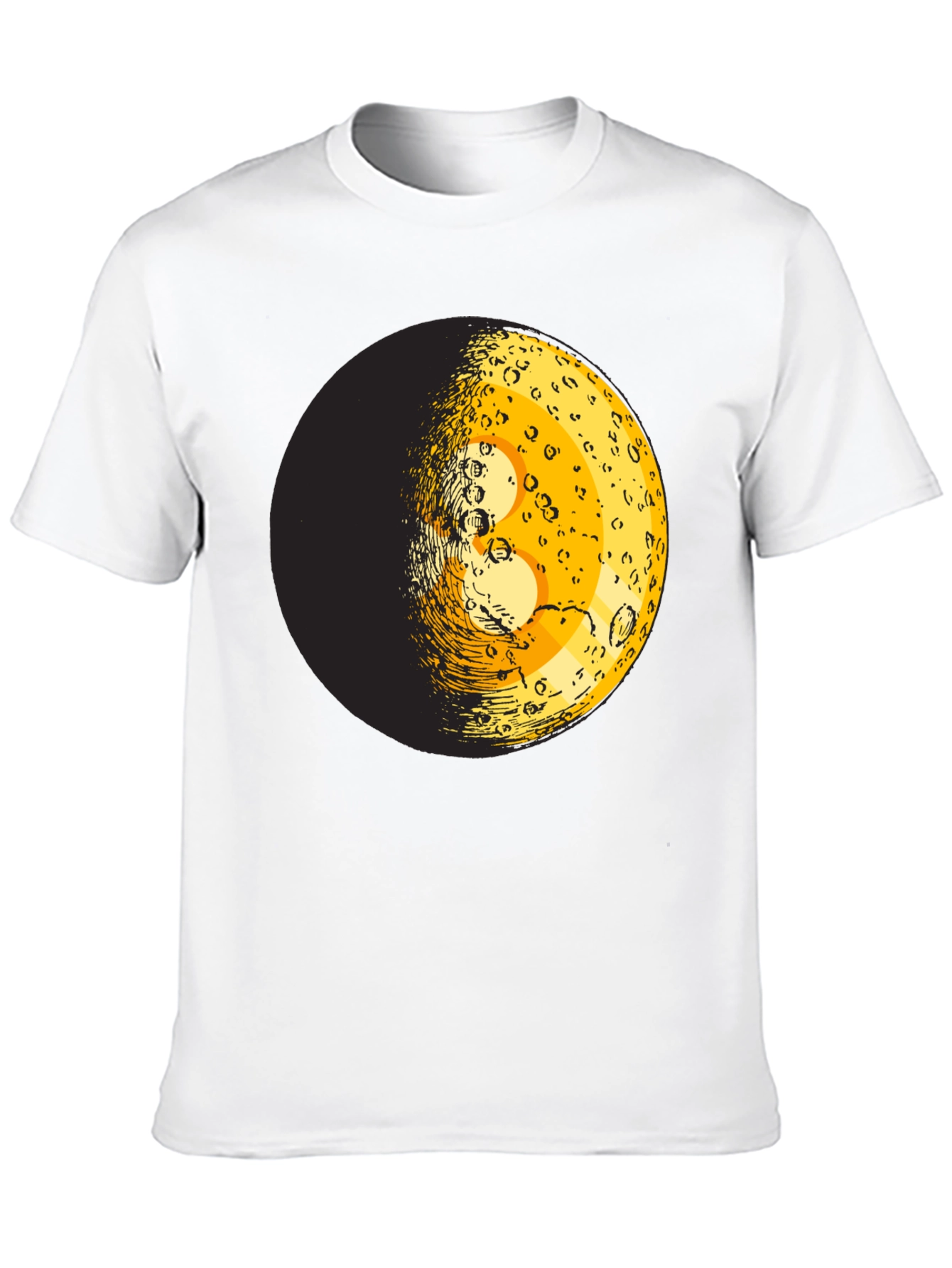 Moon Phase Graphic Tee - Trendy Black T-Shirt