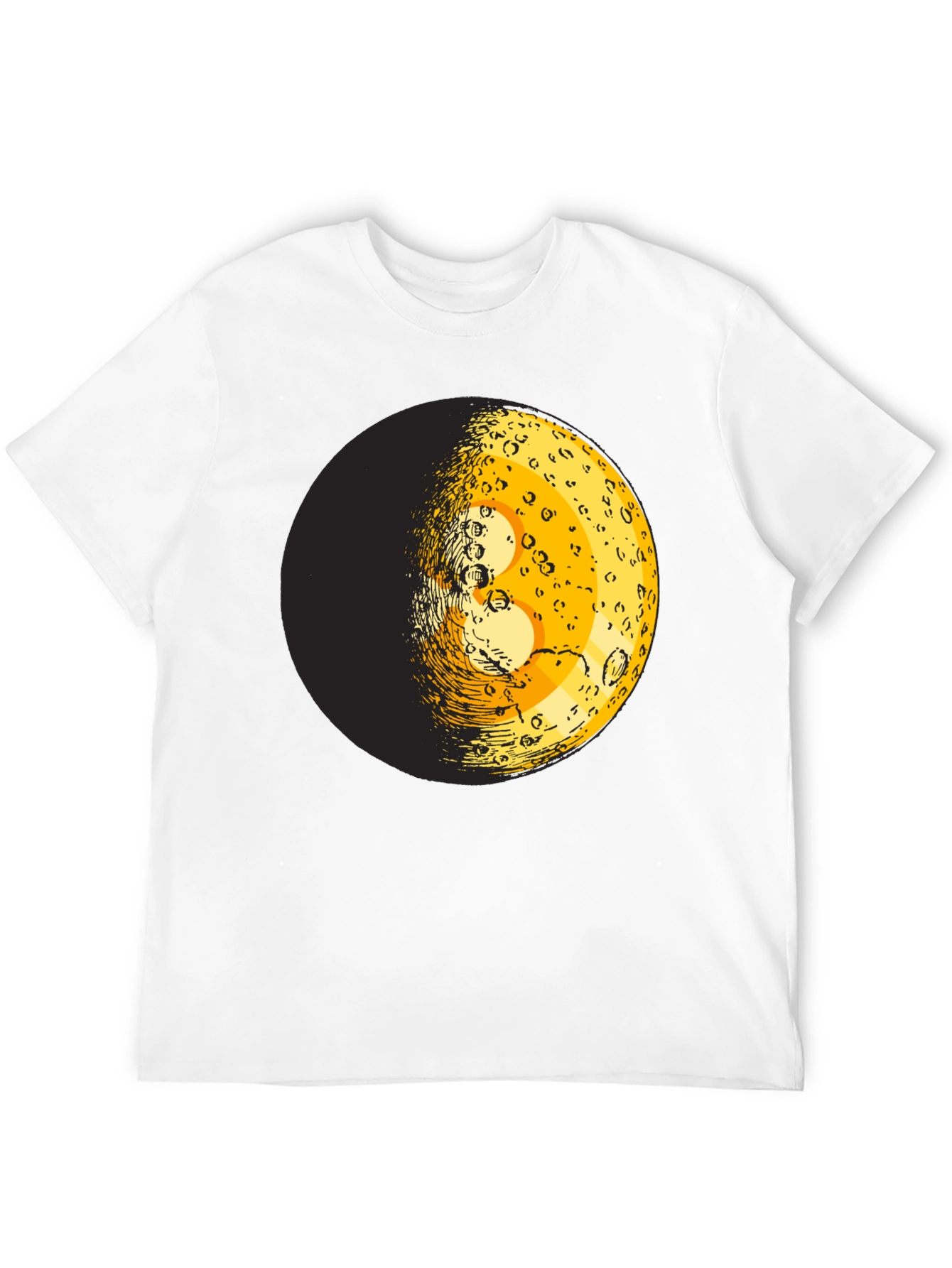 Moon Phase Graphic Tee - Trendy Black T-Shirt