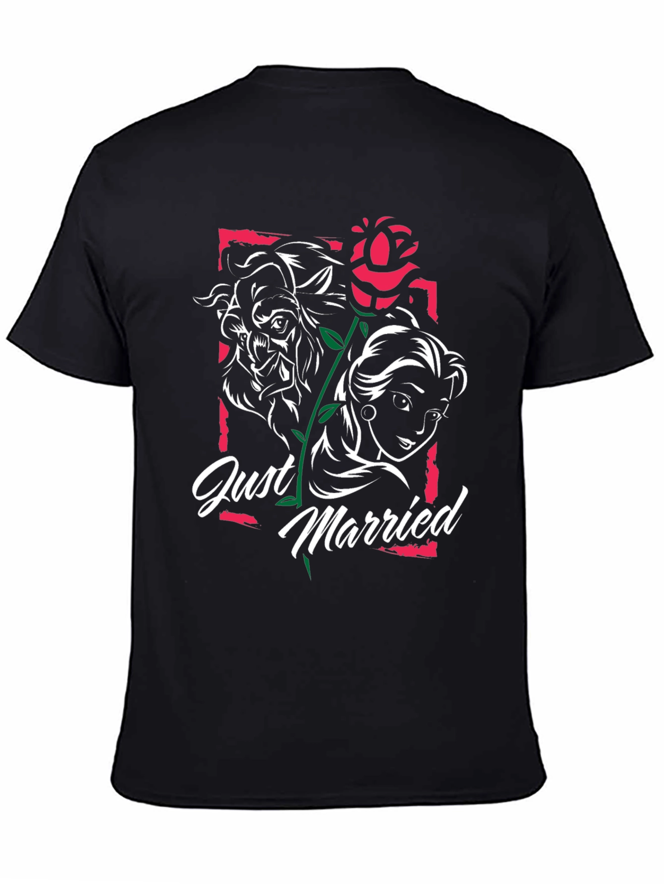 Beauty and the Beast Just Married Graphic Tee