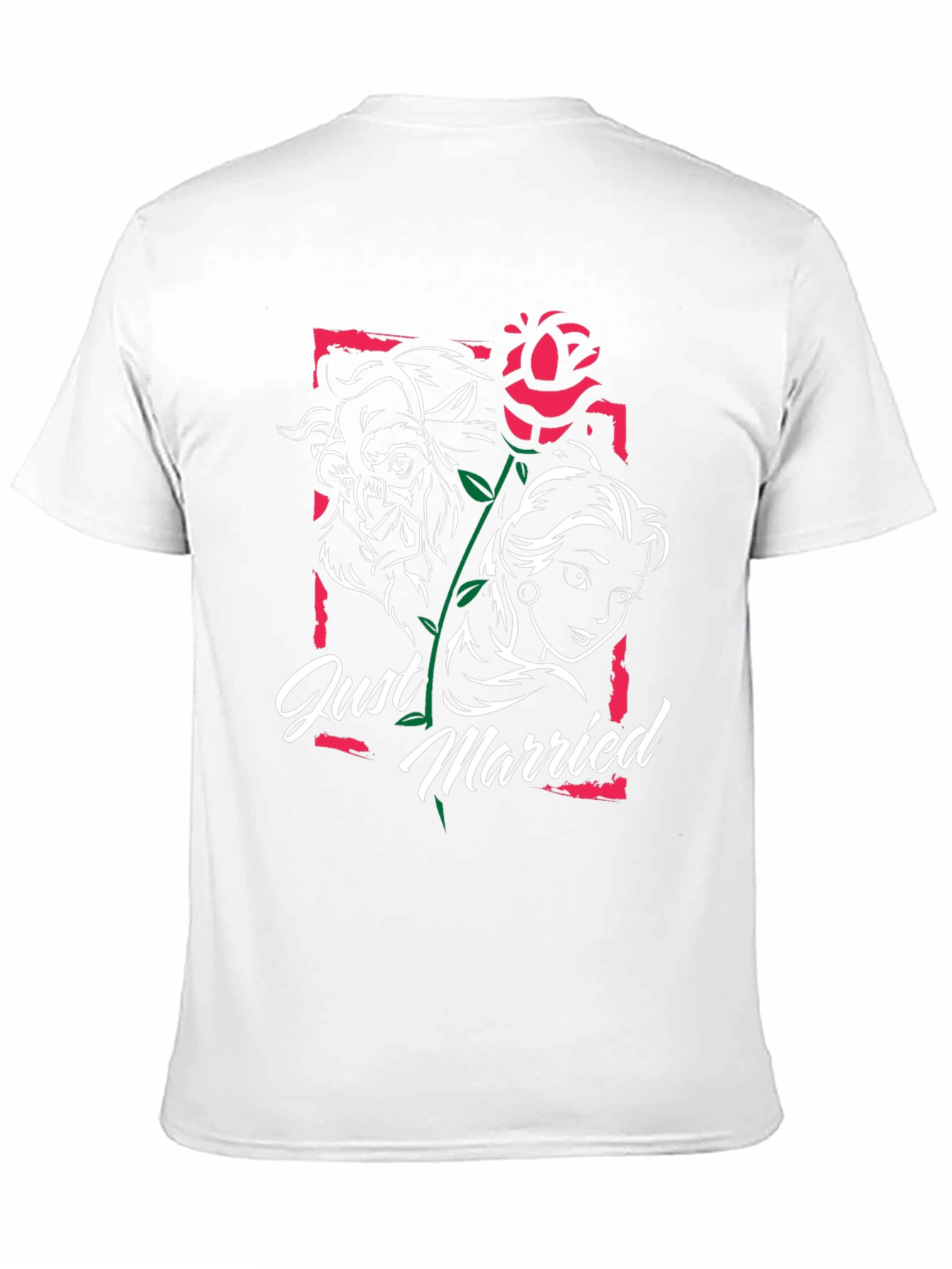 Beauty and the Beast Just Married Graphic Tee