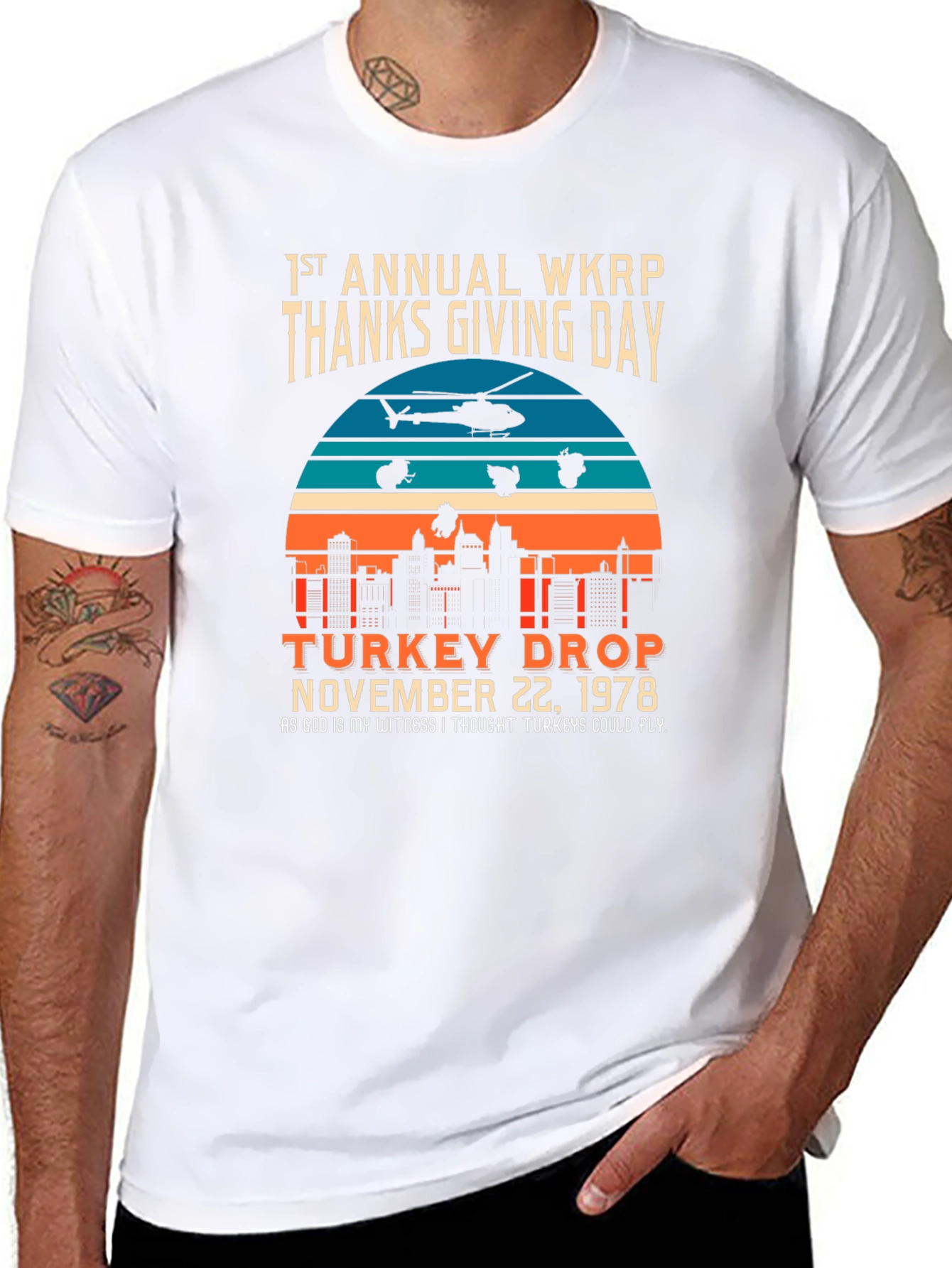 WKRP Turkey Drop 1978 Thanksgiving T-Shirt