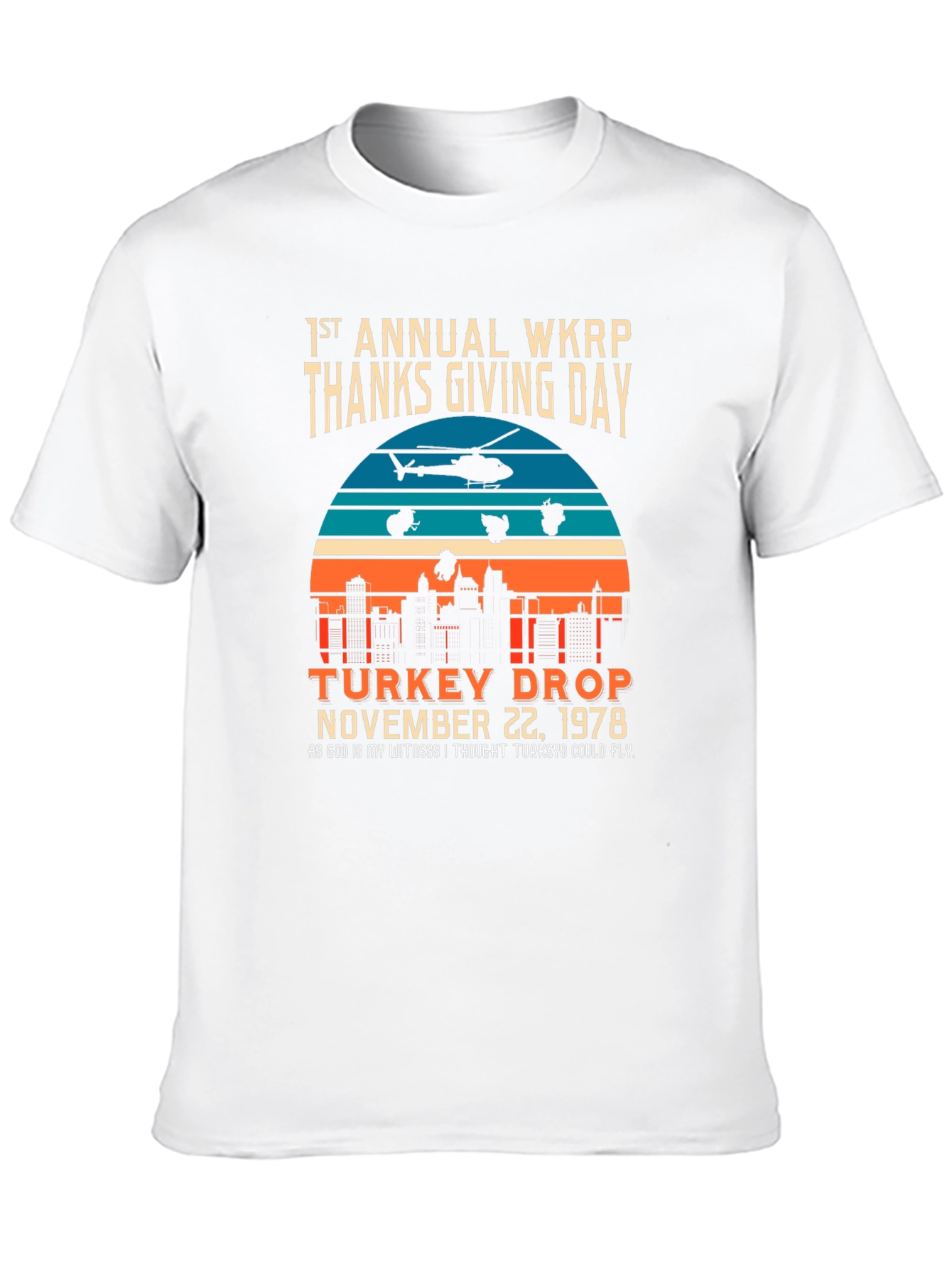 WKRP Turkey Drop 1978 Thanksgiving T-Shirt