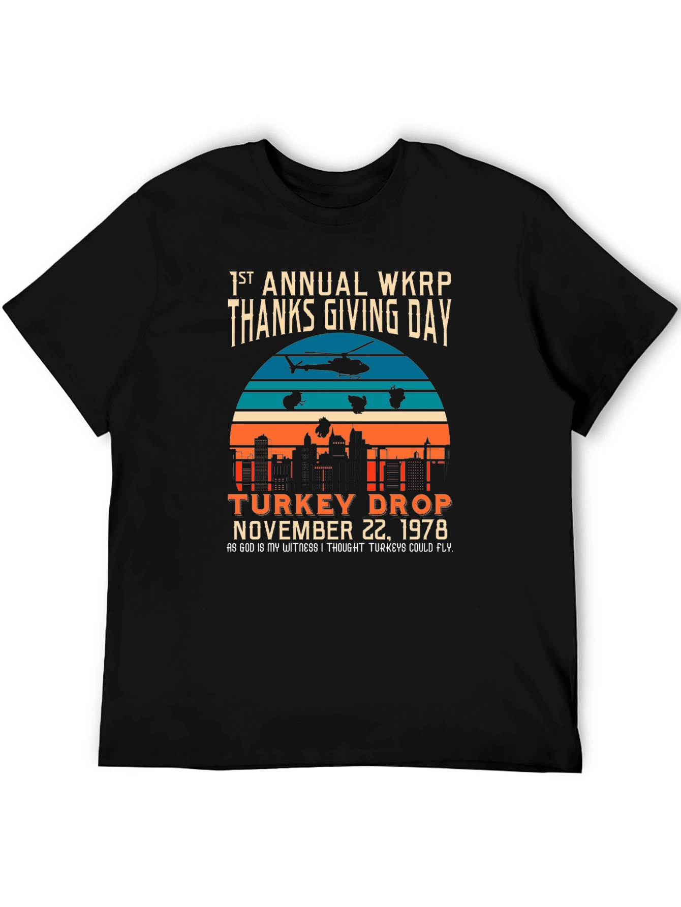 WKRP Turkey Drop 1978 Thanksgiving T-Shirt