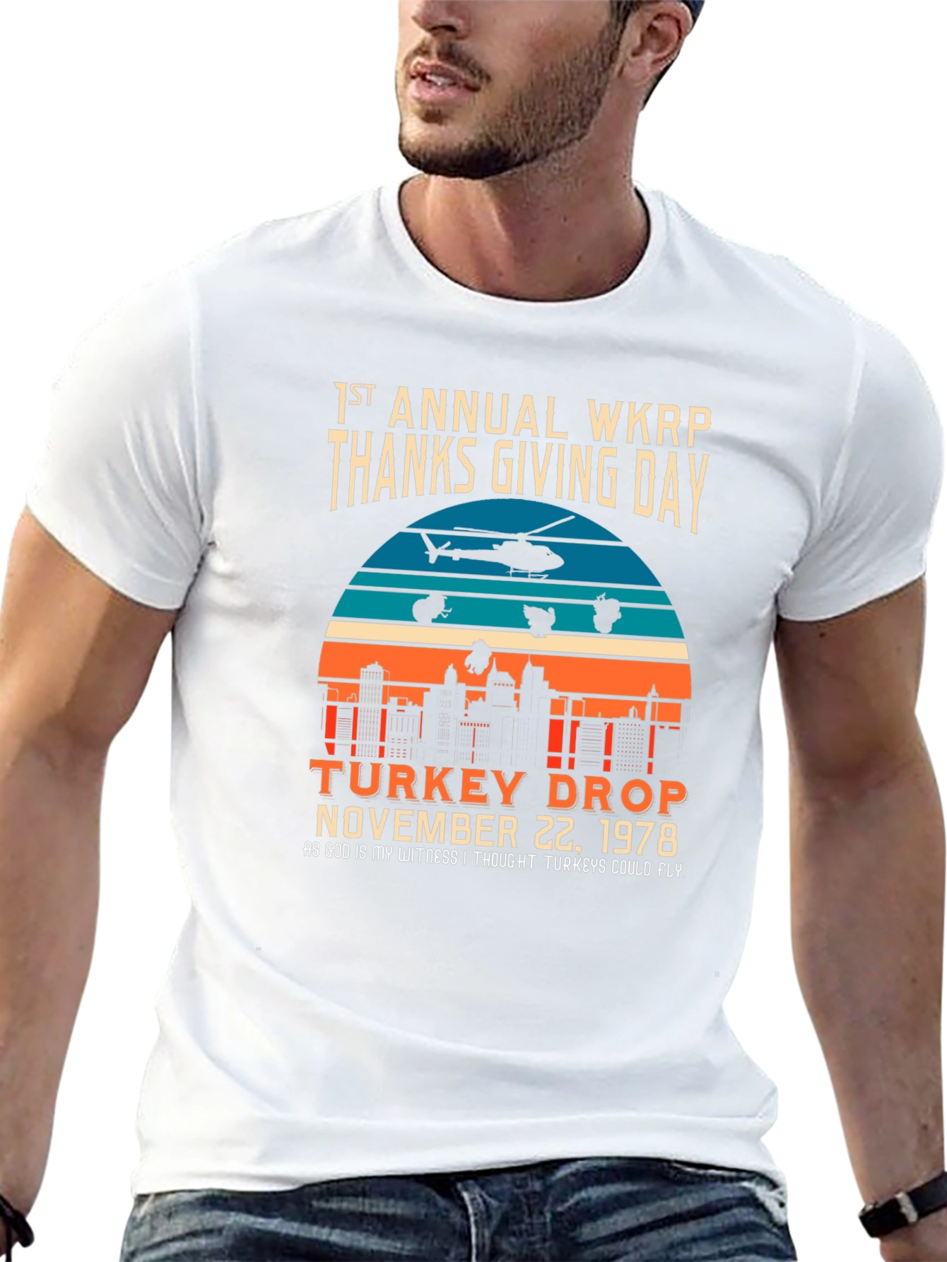 WKRP Turkey Drop 1978 Thanksgiving T-Shirt