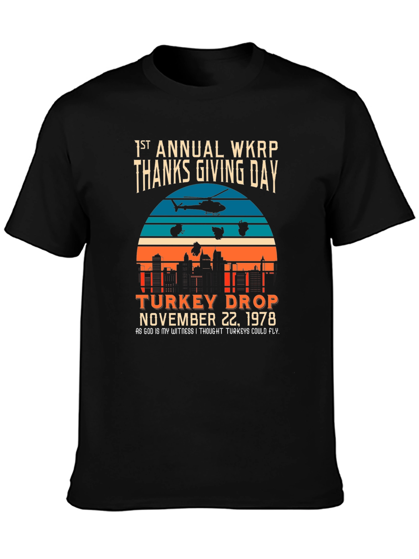 WKRP Turkey Drop 1978 Thanksgiving T-Shirt