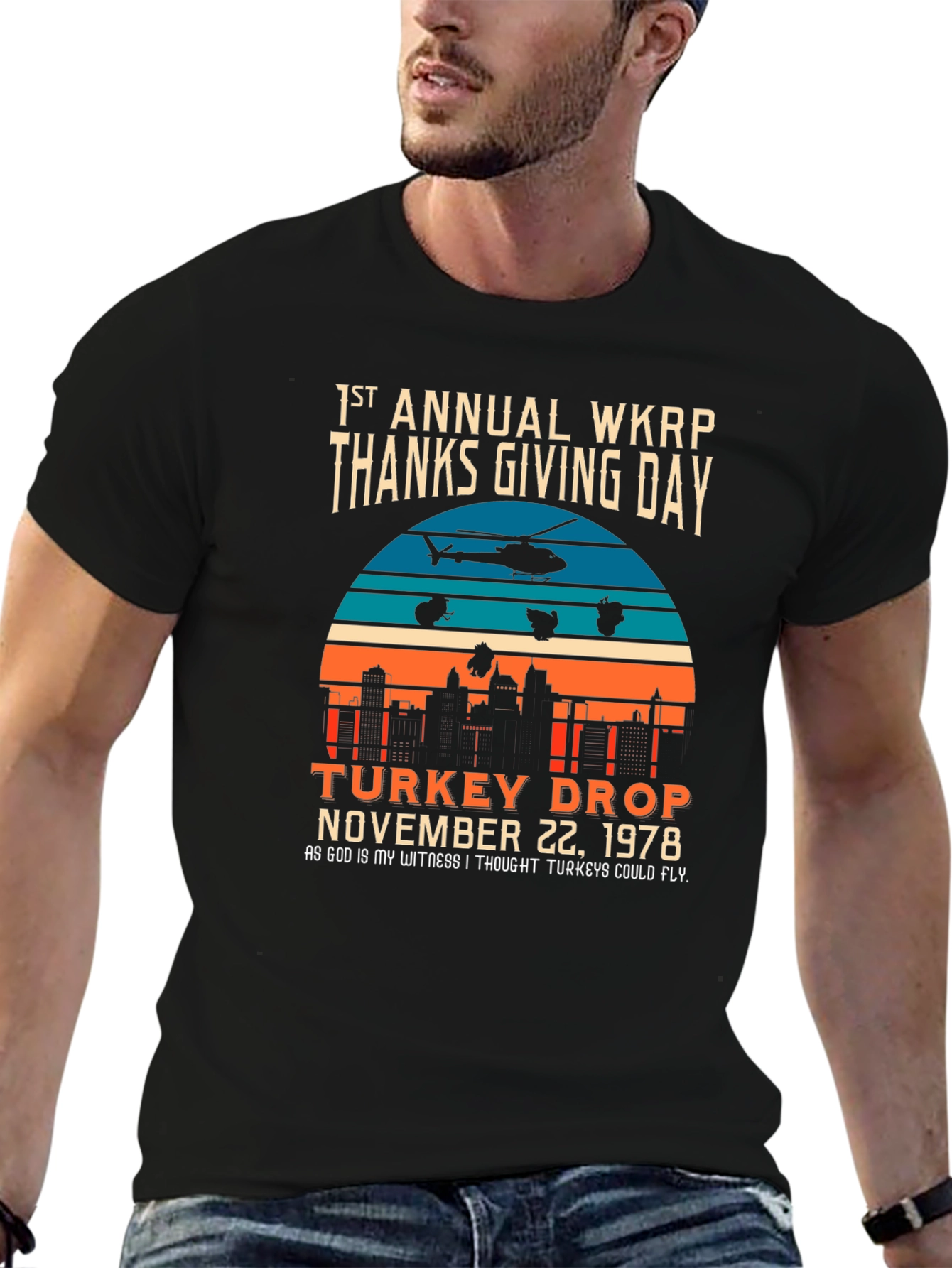 WKRP Turkey Drop 1978 Thanksgiving T-Shirt