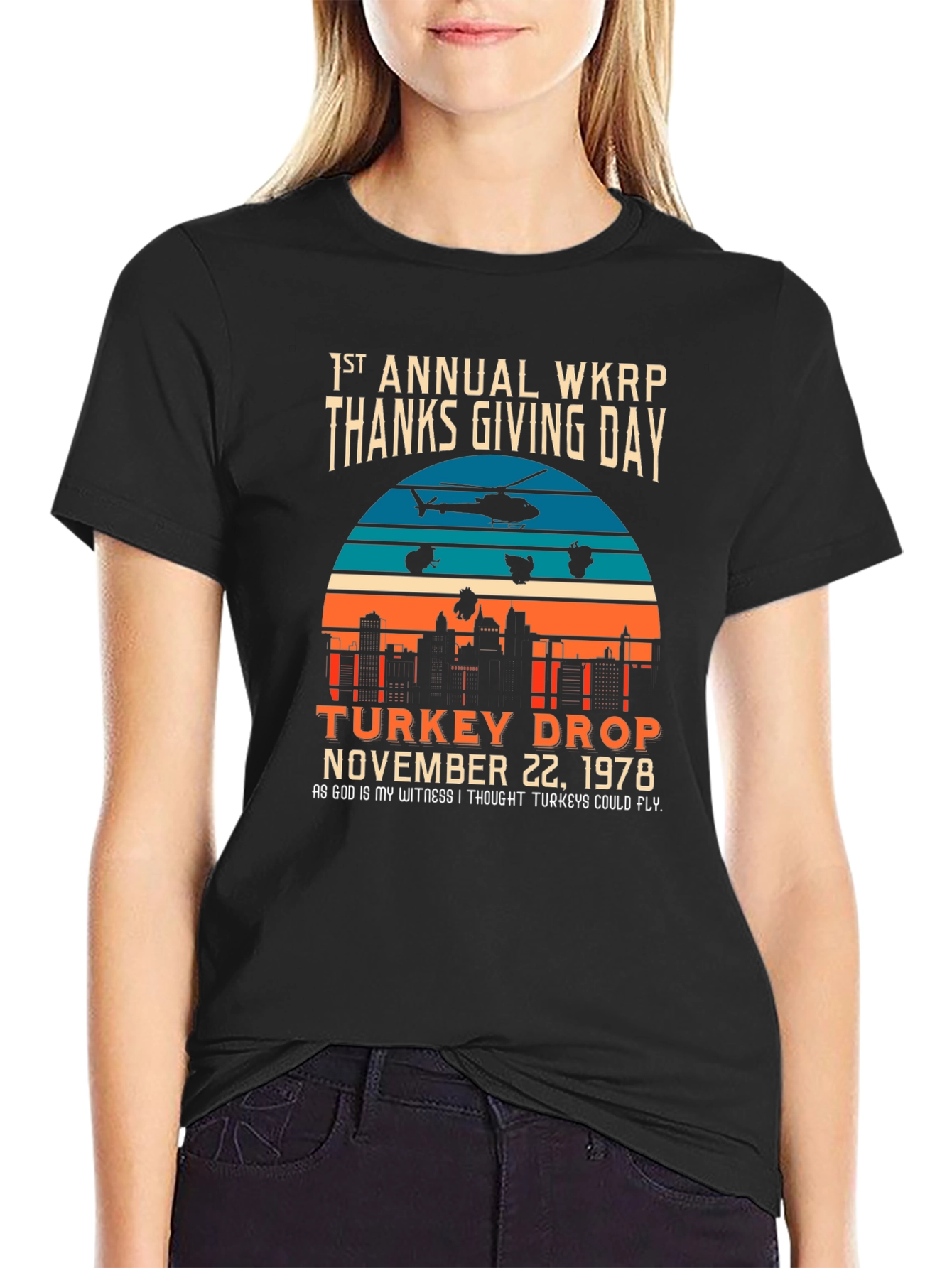 WKRP Turkey Drop 1978 Thanksgiving T-Shirt
