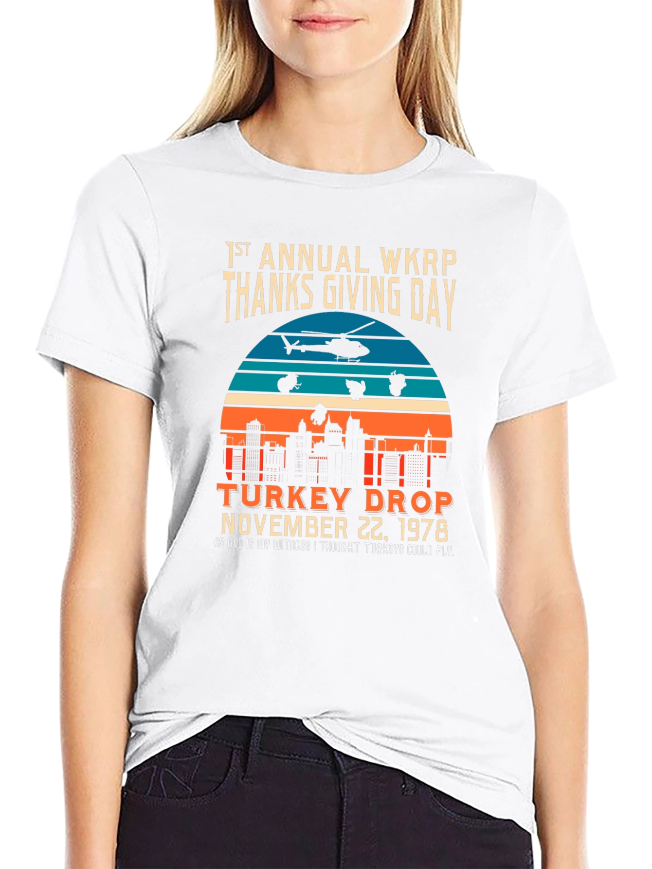 WKRP Turkey Drop 1978 Thanksgiving T-Shirt