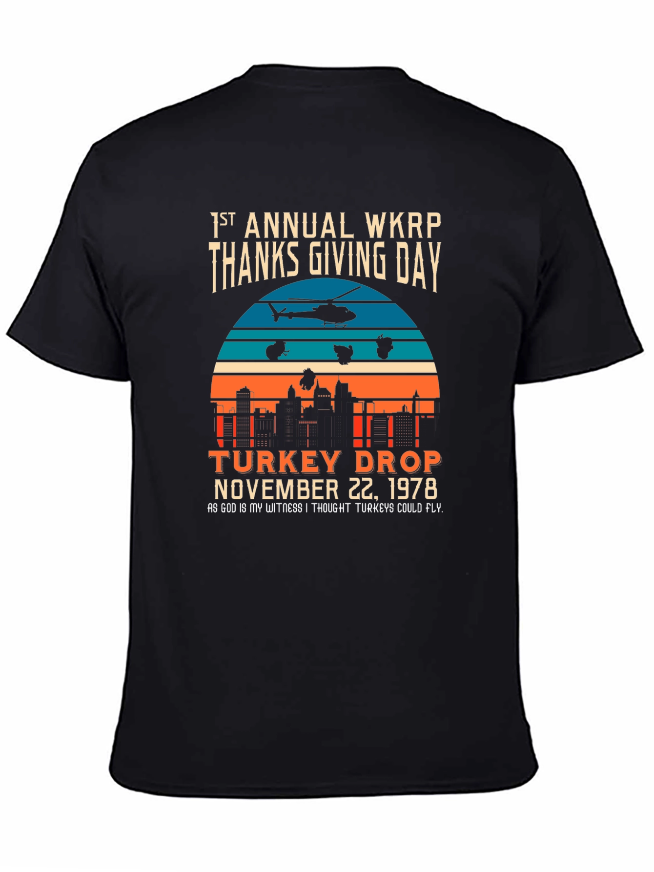 WKRP Turkey Drop 1978 Thanksgiving T-Shirt