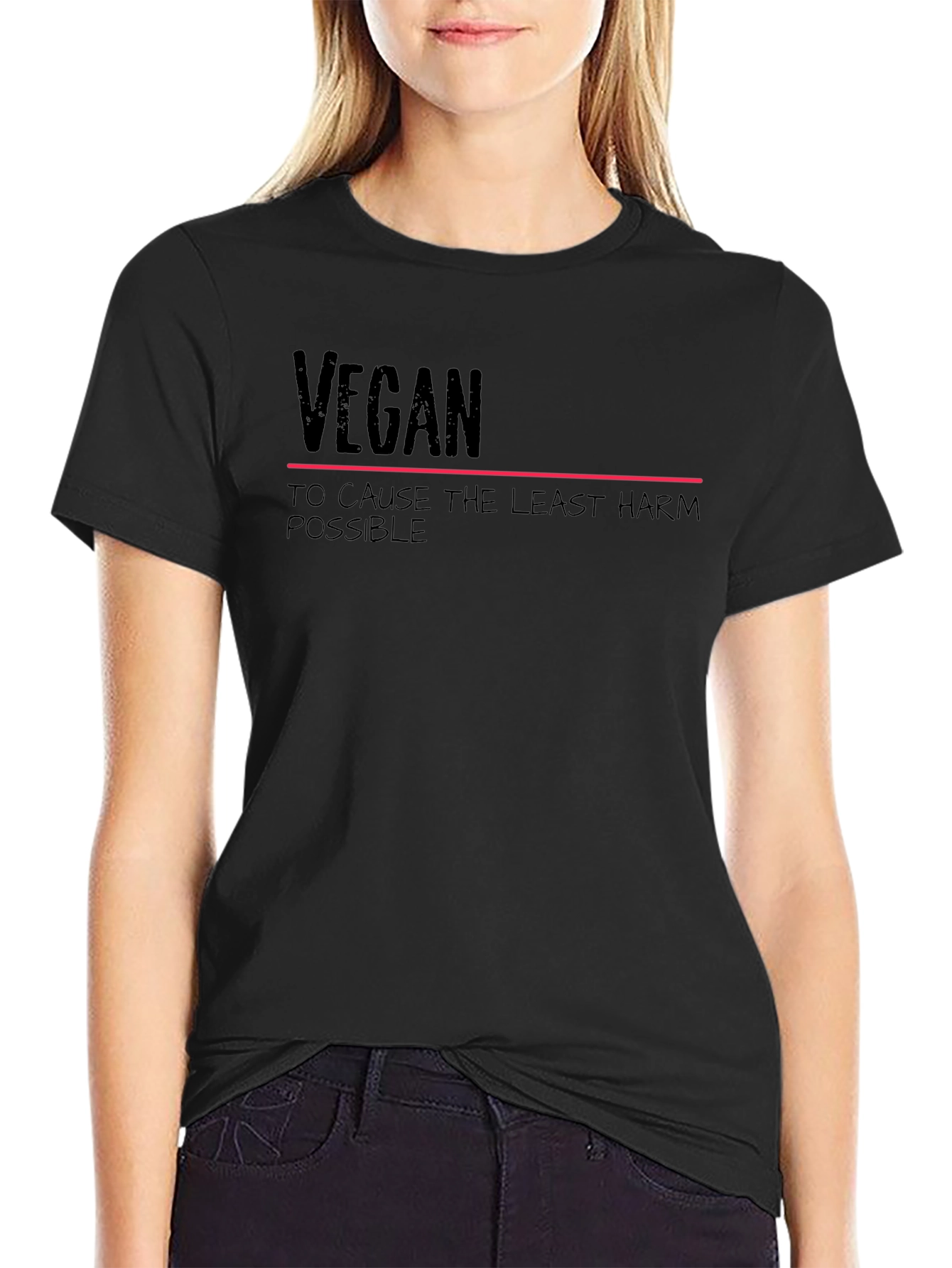 Vegan Graphic T-Shirt - Cause Least Harm Possible