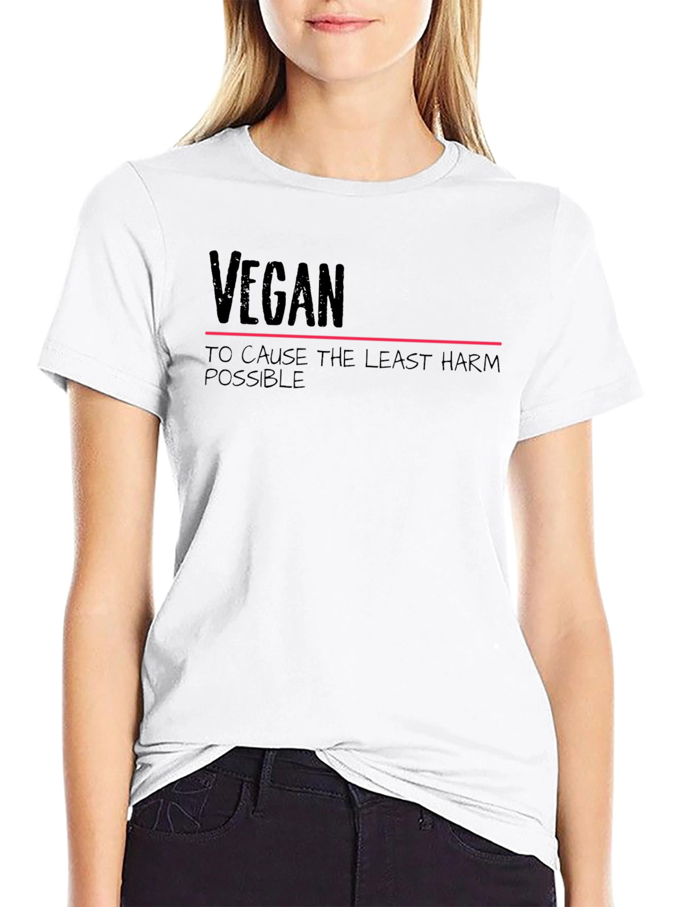 Vegan Graphic T-Shirt - Cause Least Harm Possible