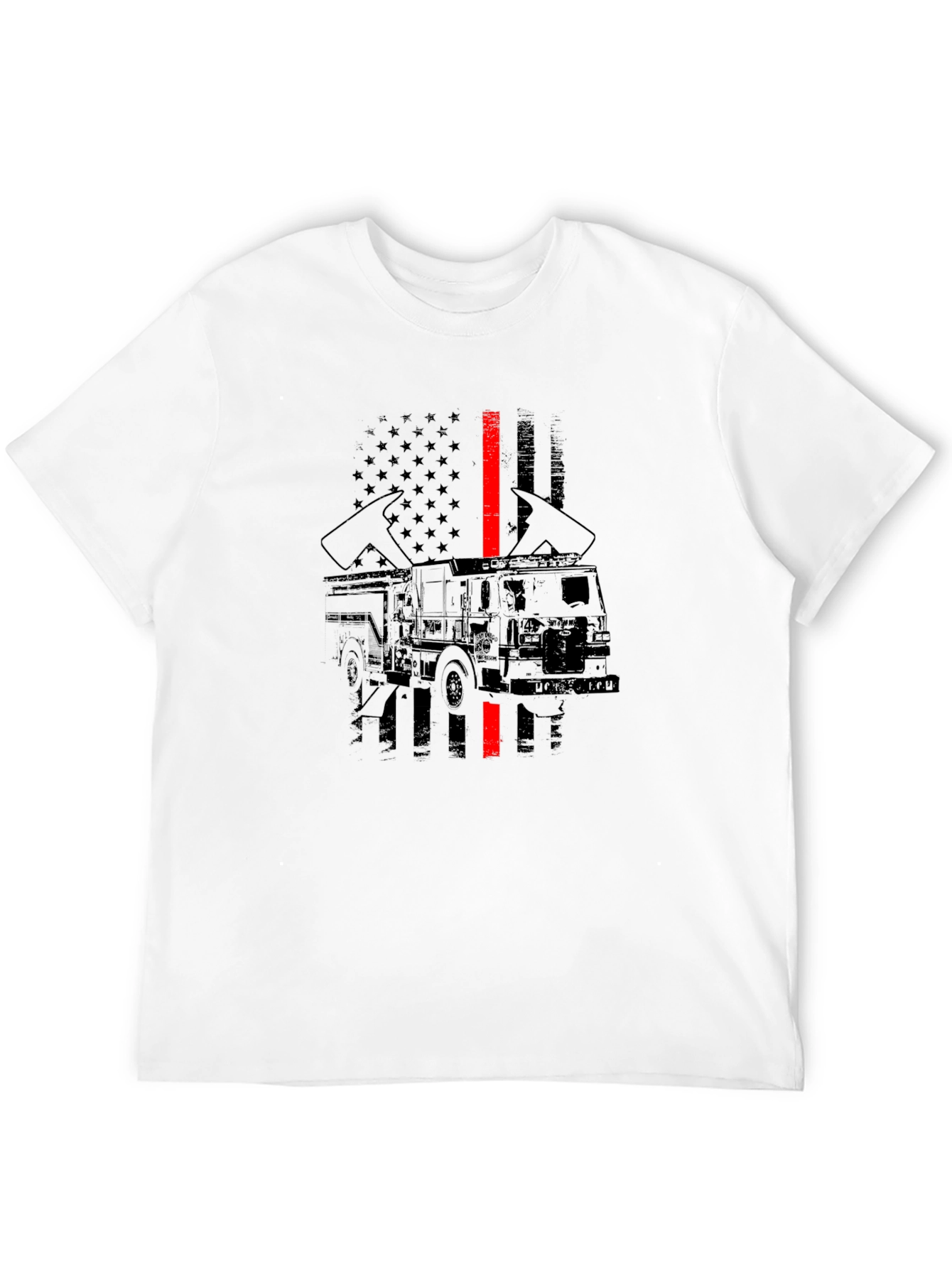 Firefighter Thin Red Line Flag T-Shirt