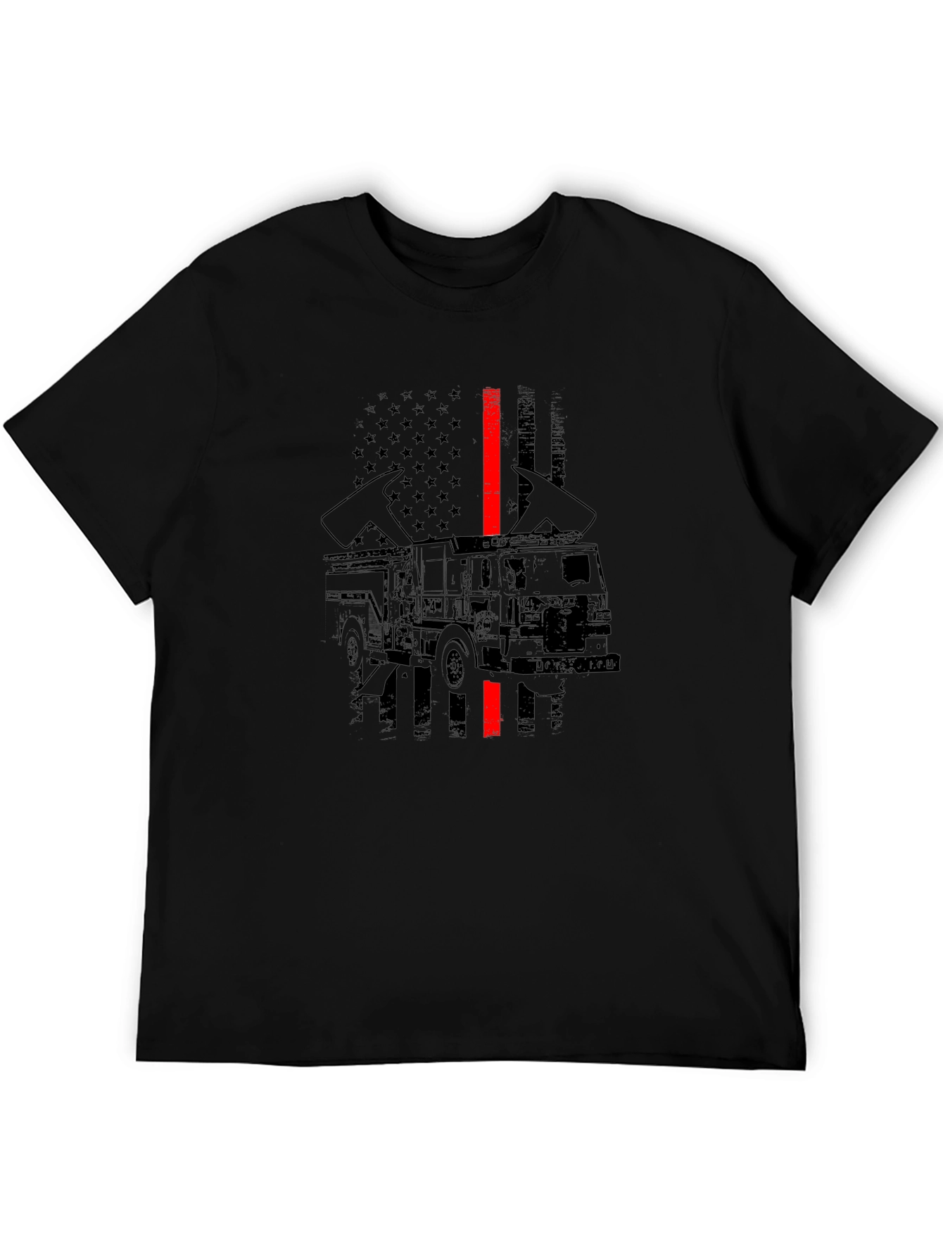 Firefighter Thin Red Line Flag T-Shirt