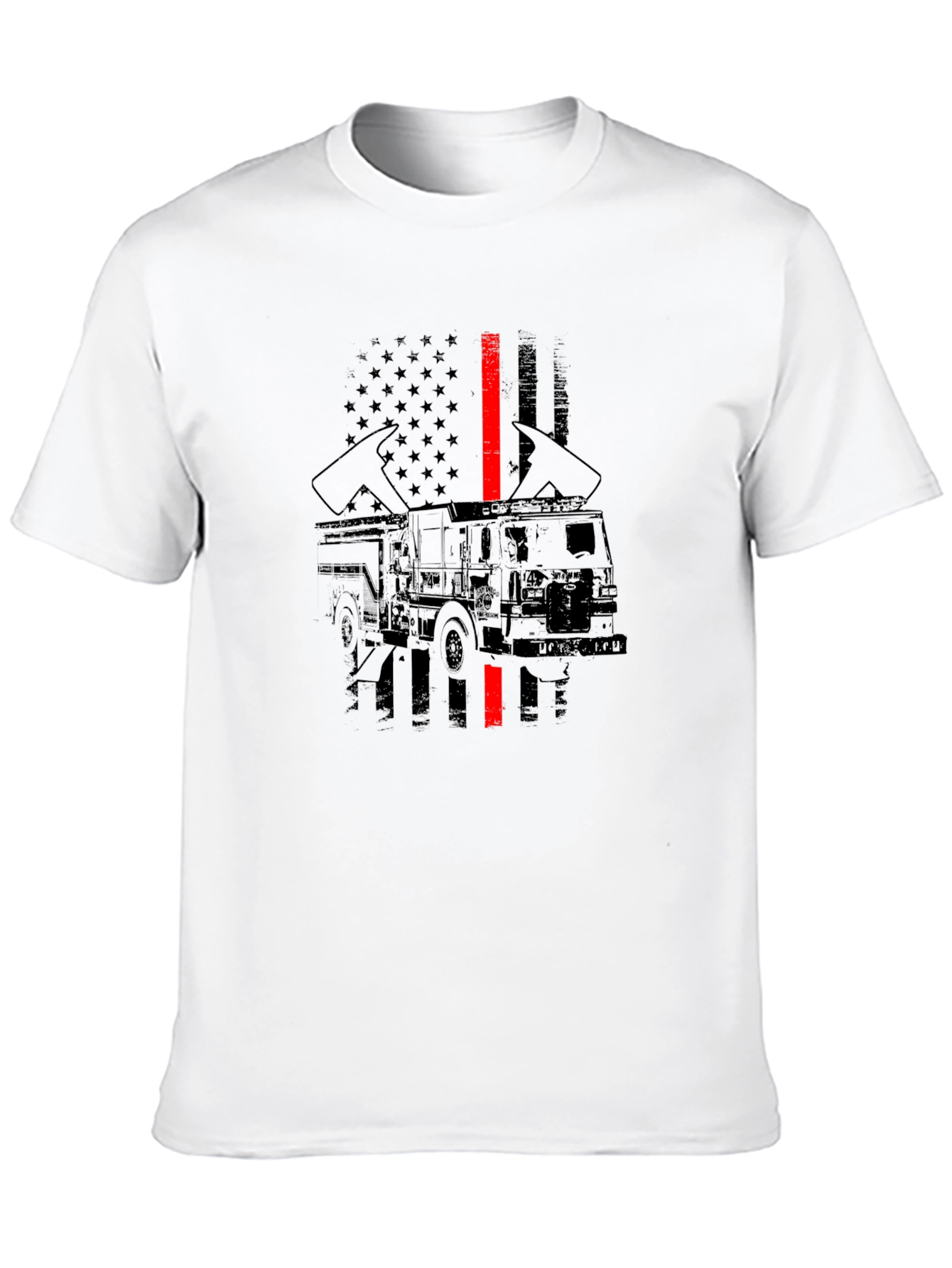 Firefighter Thin Red Line Flag T-Shirt