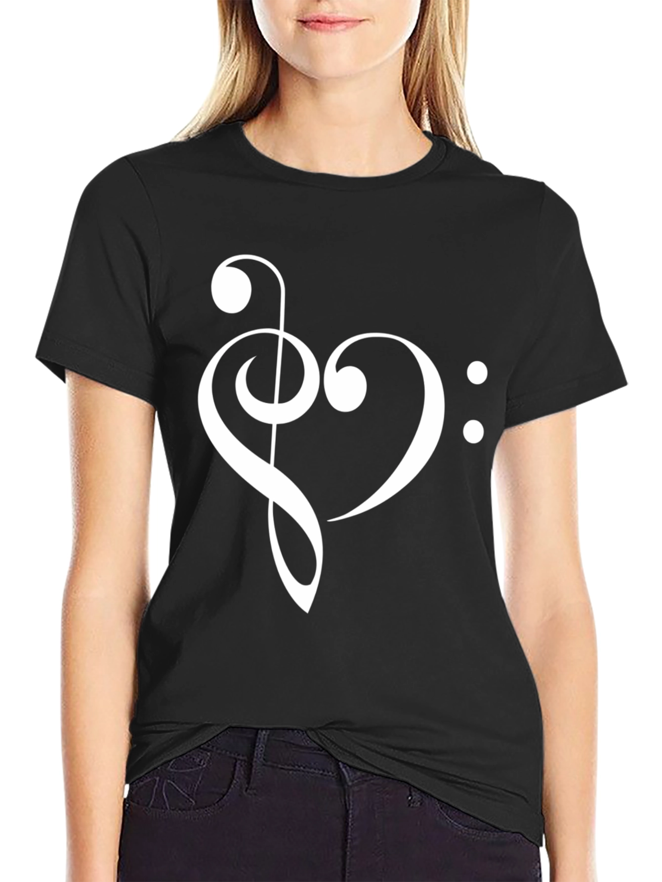 Musical Heart T-Shirt - Black