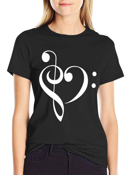 Musical Heart T-Shirt - Black