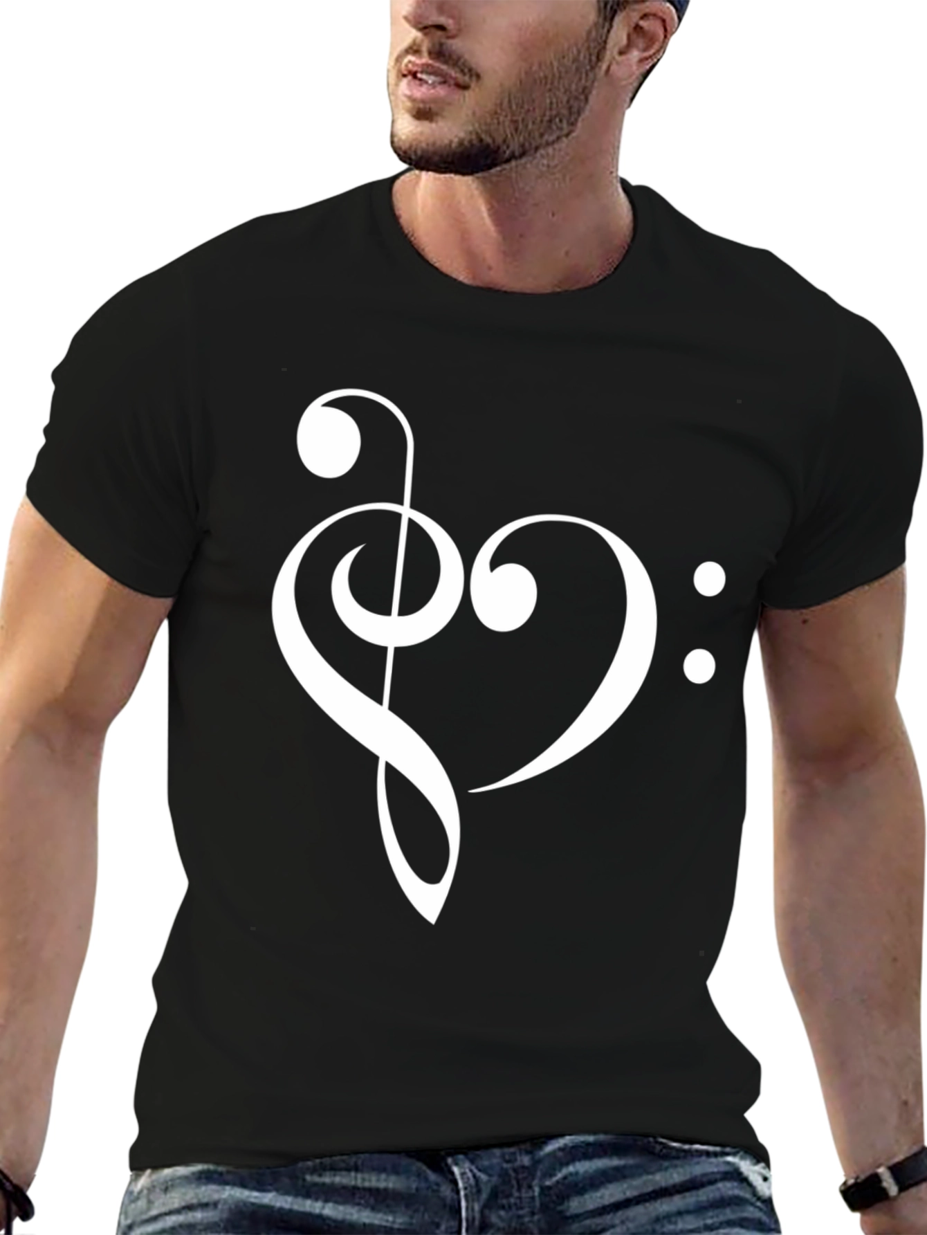Musical Heart T-Shirt - Black