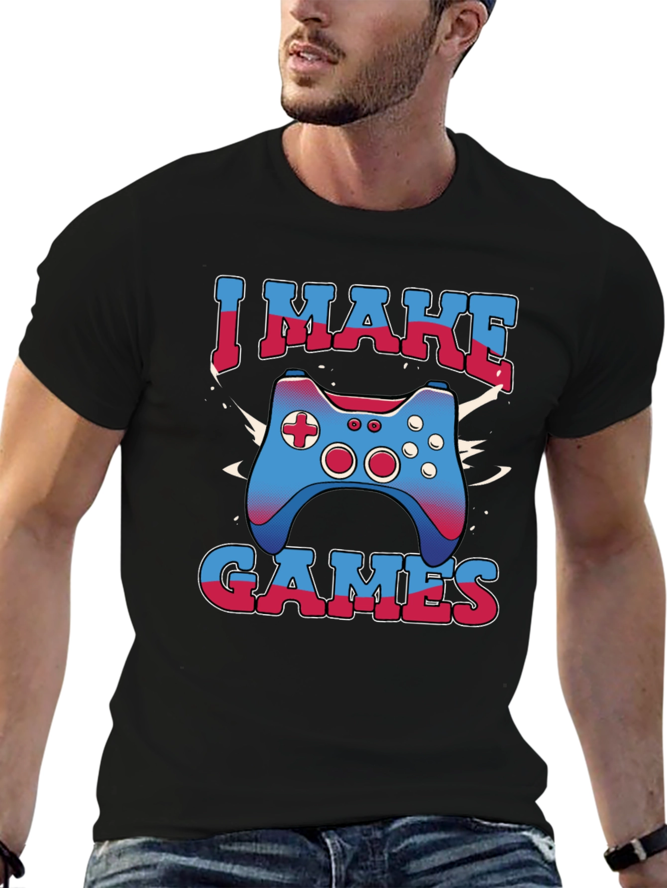 I Make Games Graphic Tee - Gamer T-Shirt