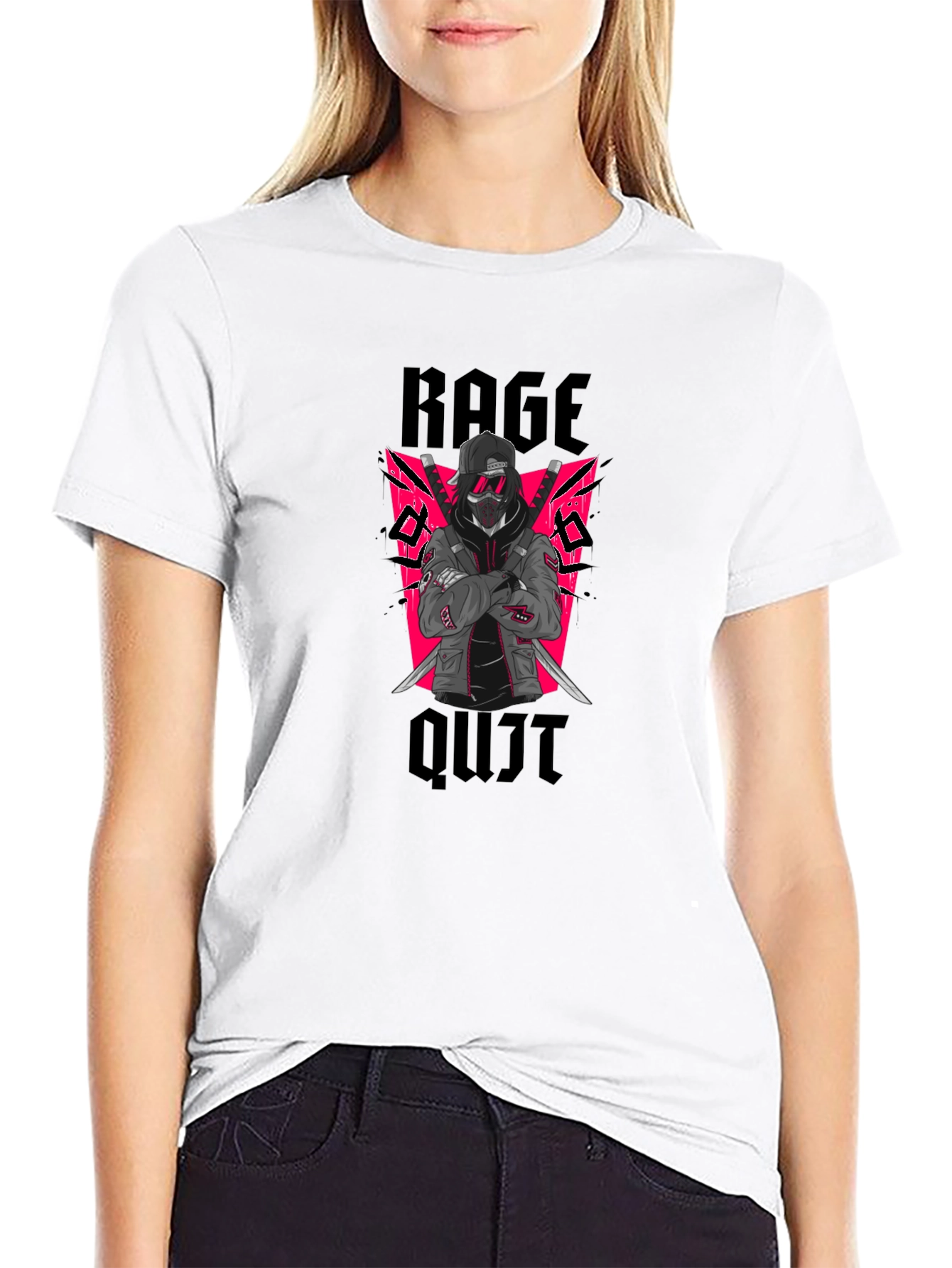 Rage Quit Graphic Tee - Ninja Gamer Style