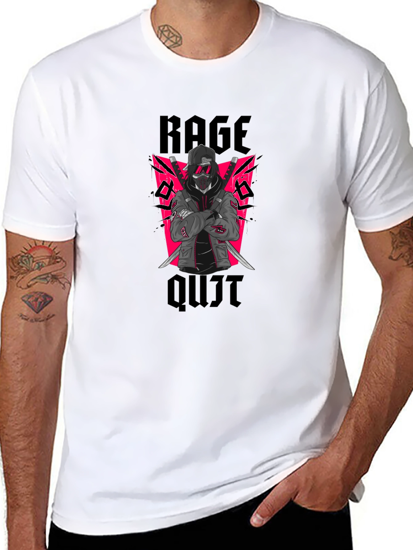 Rage Quit Graphic Tee - Ninja Gamer Style